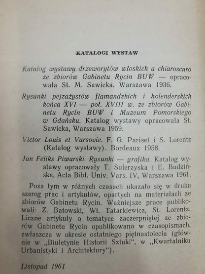 Gabinet rycin. Informator [1962]