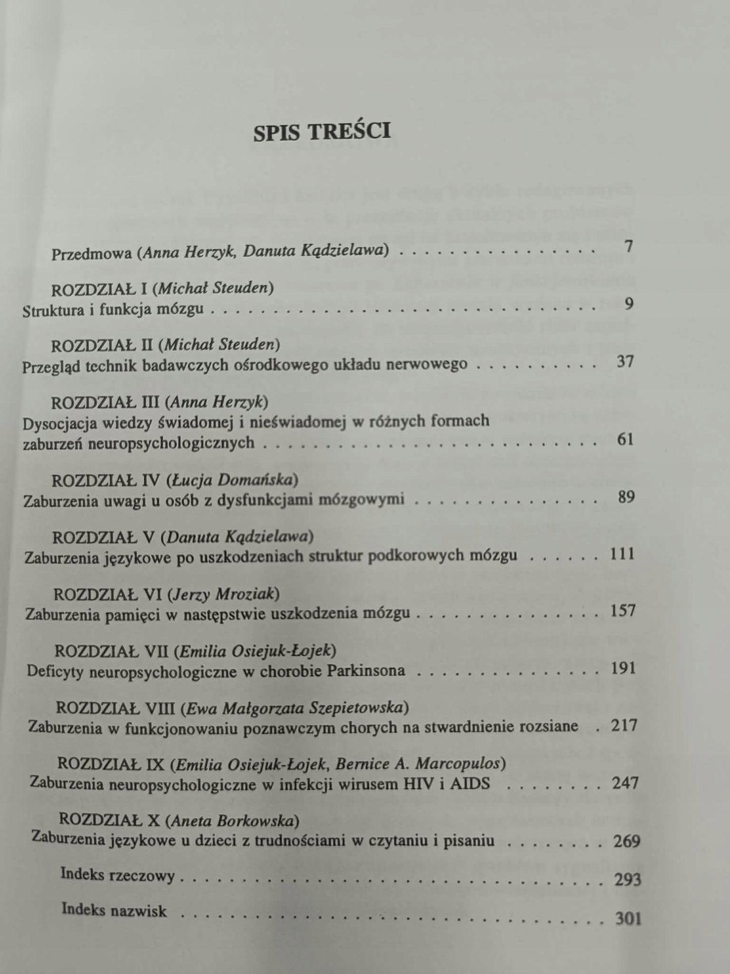 Związek mózg-zachowanie w ujęciu neuropsycholigii klinicznej, Anna Herzyk