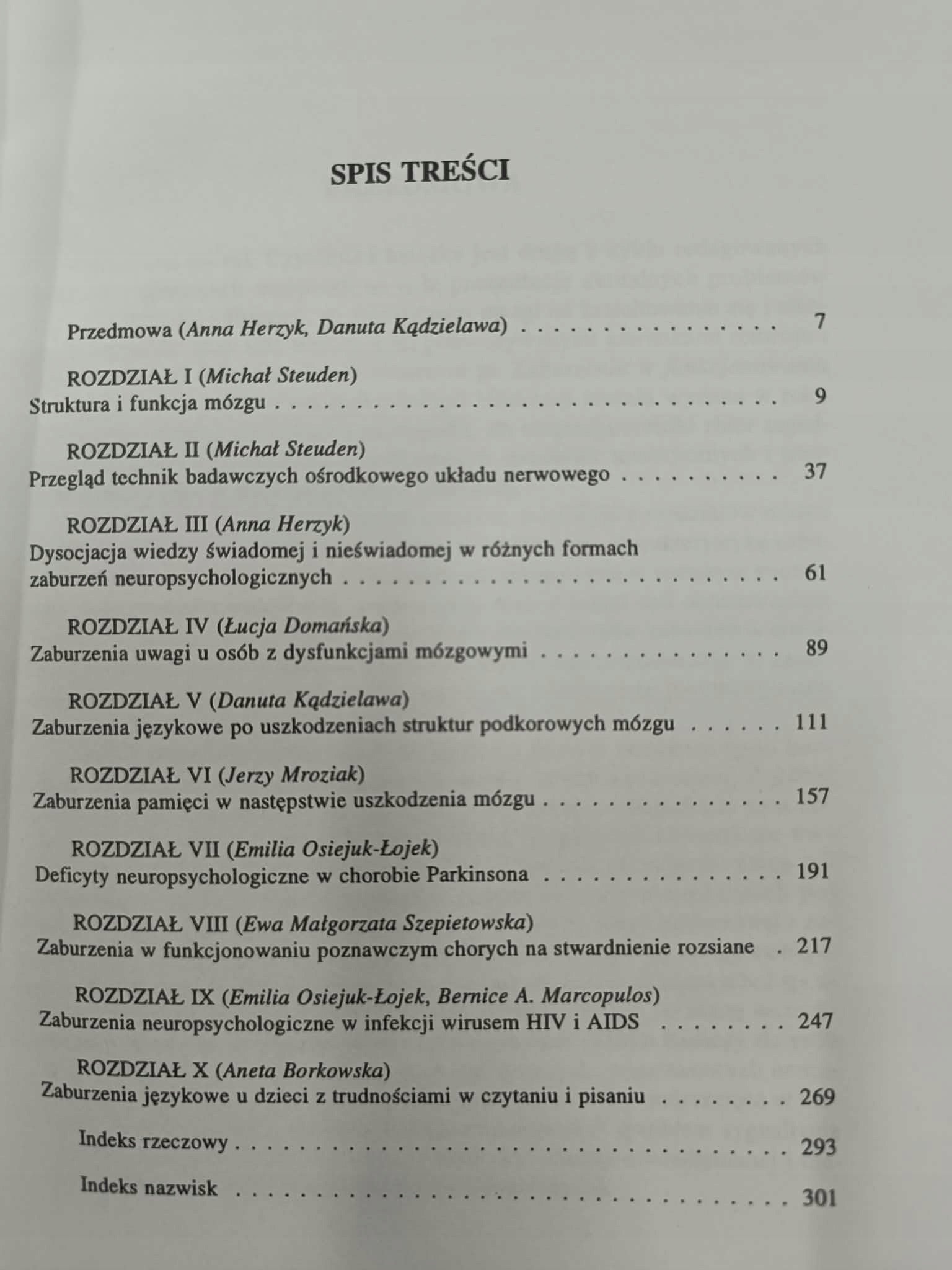 Związek mózg-zachowanie w ujęciu neuropsycholigii klinicznej, Anna Herzyk