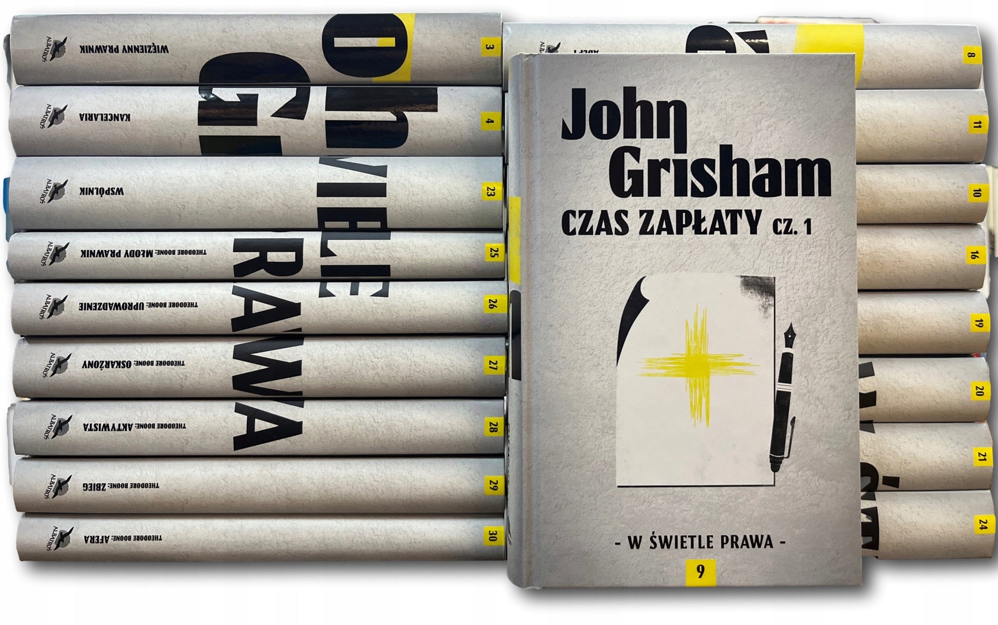 John Grisham W świetle prawa x18 Więzienny prawnik, Kancelaria, Adept + ...
