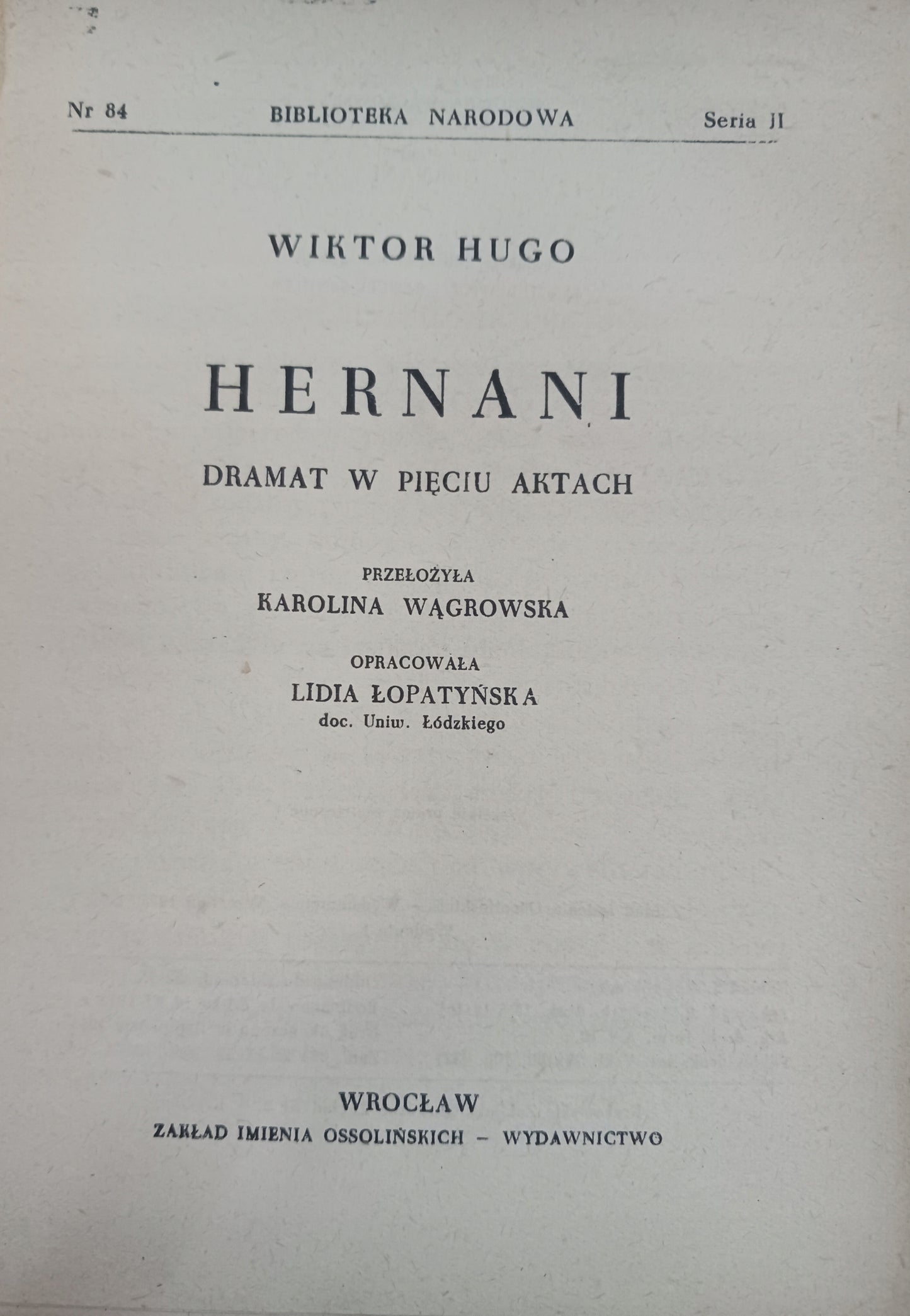 Hernani Wiktor Hugo [Biblioteka Narodowa]