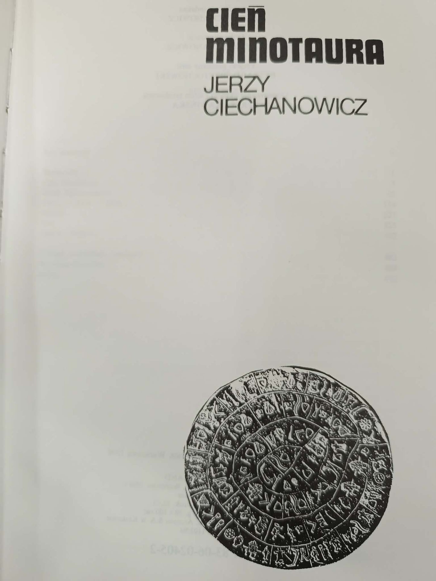 CIEŃ MINOTAURA, JERZY CIECHANOWICZ, PIW