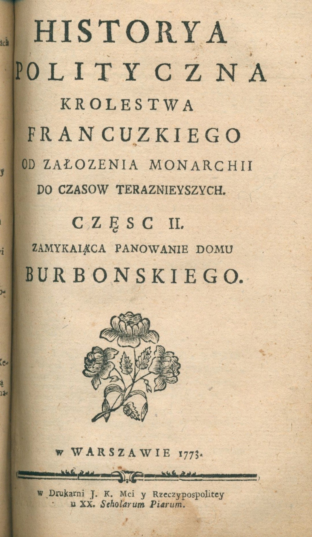 Skrzetuski Kajetan Józef, Historya polityczna krolestwa francuzkiego I, II
