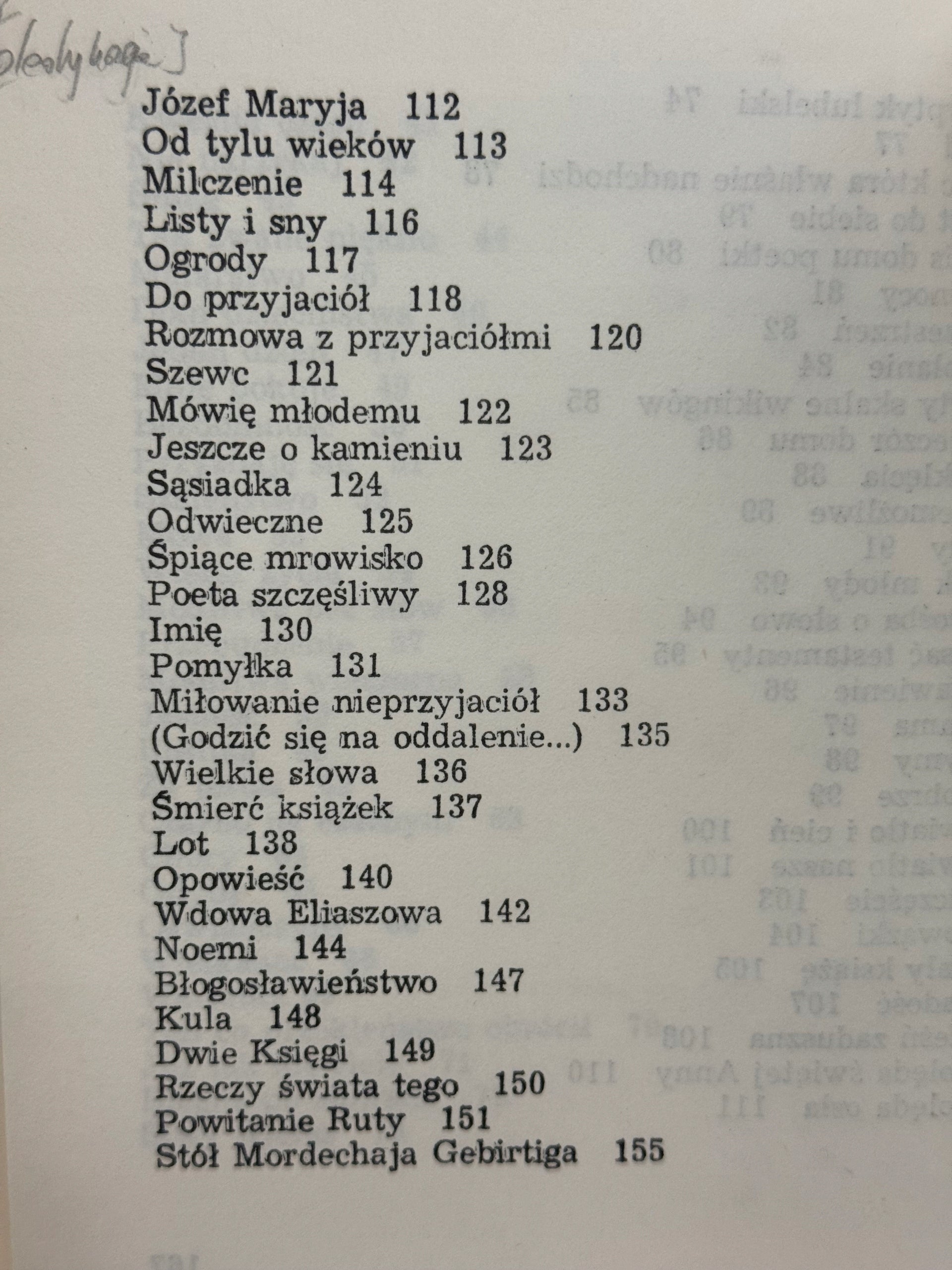 Wiersze jednej nocy Anna Kamieńska [dedykacja odautorska]