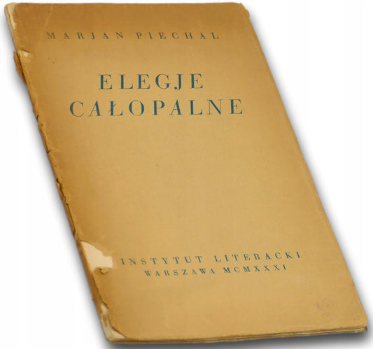 Elegje całopalne, Marjan Piechal [1931]