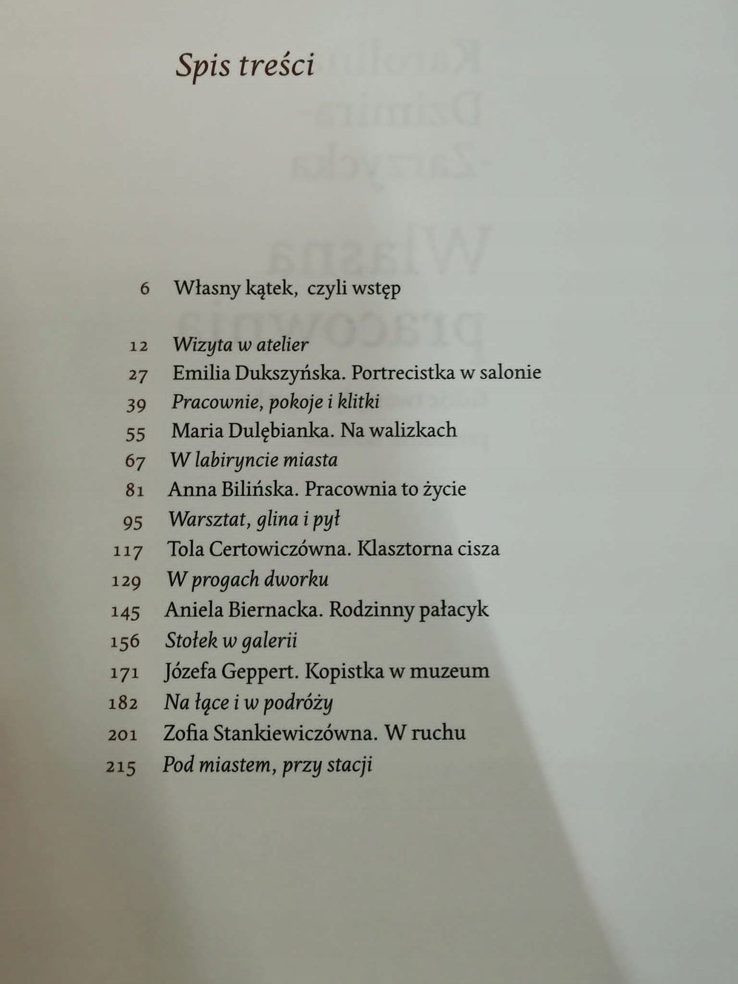 WŁASNA PRACOWNIA Karolina Dzimira-Zarzycka