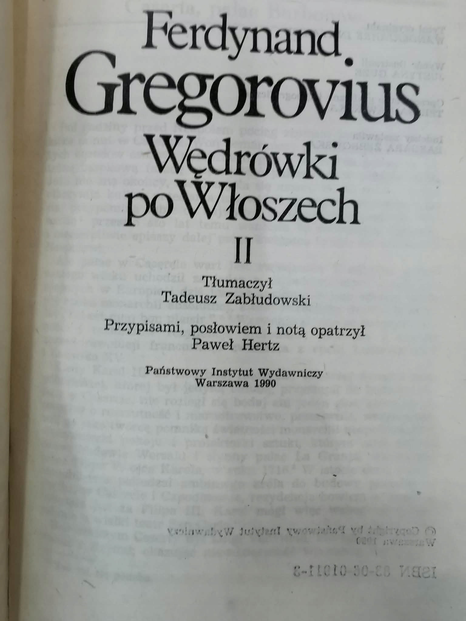 Seria Podróże PIW: F. Gregorovius, T. Gautier, J. Iwaszkiewicz