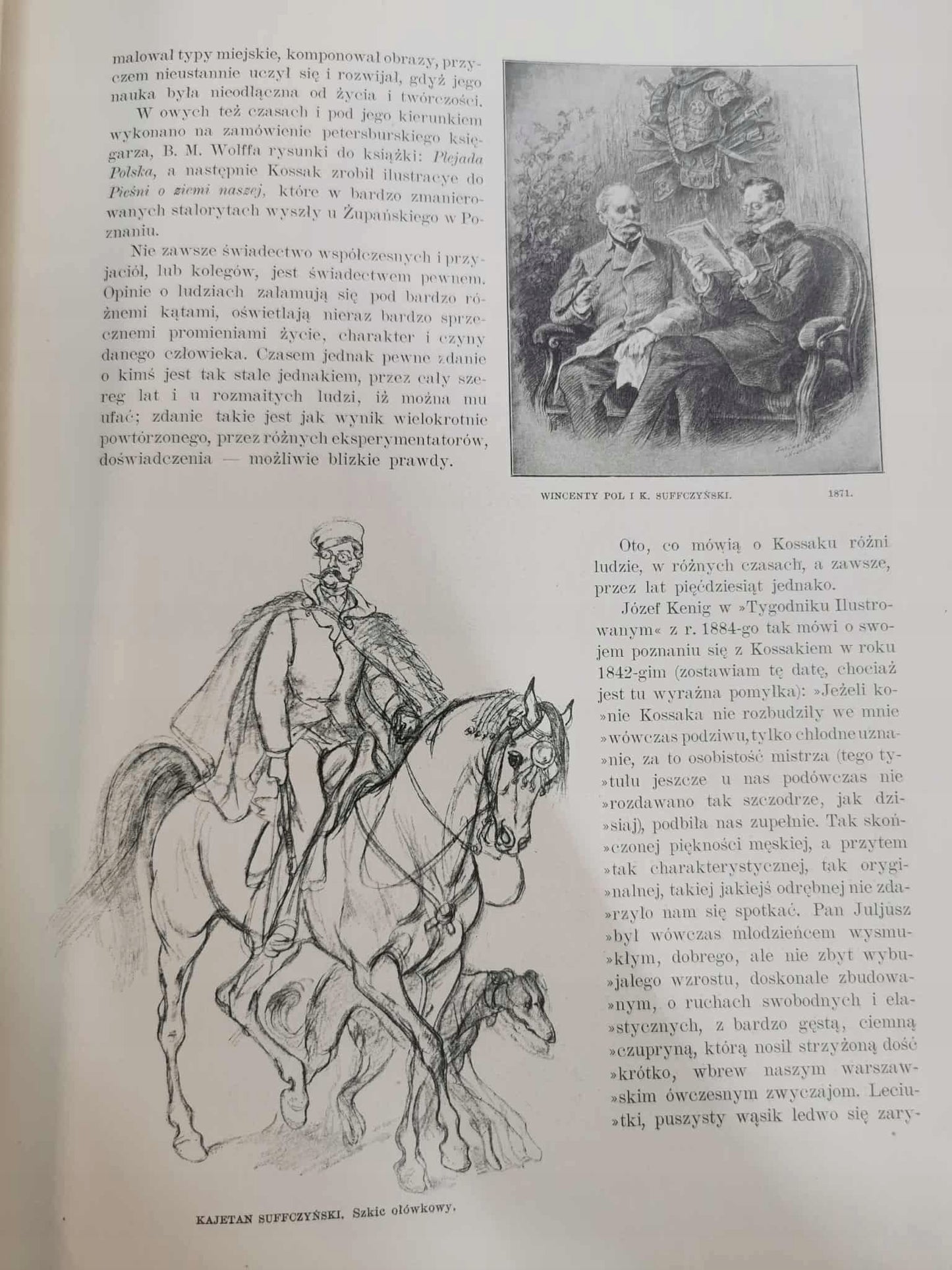 Juljusz Kossak przez Stanisława Witkiewicza [Warszawa 1900]