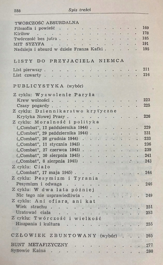 Eseje Albert Camus [Wyd.1, 1971]