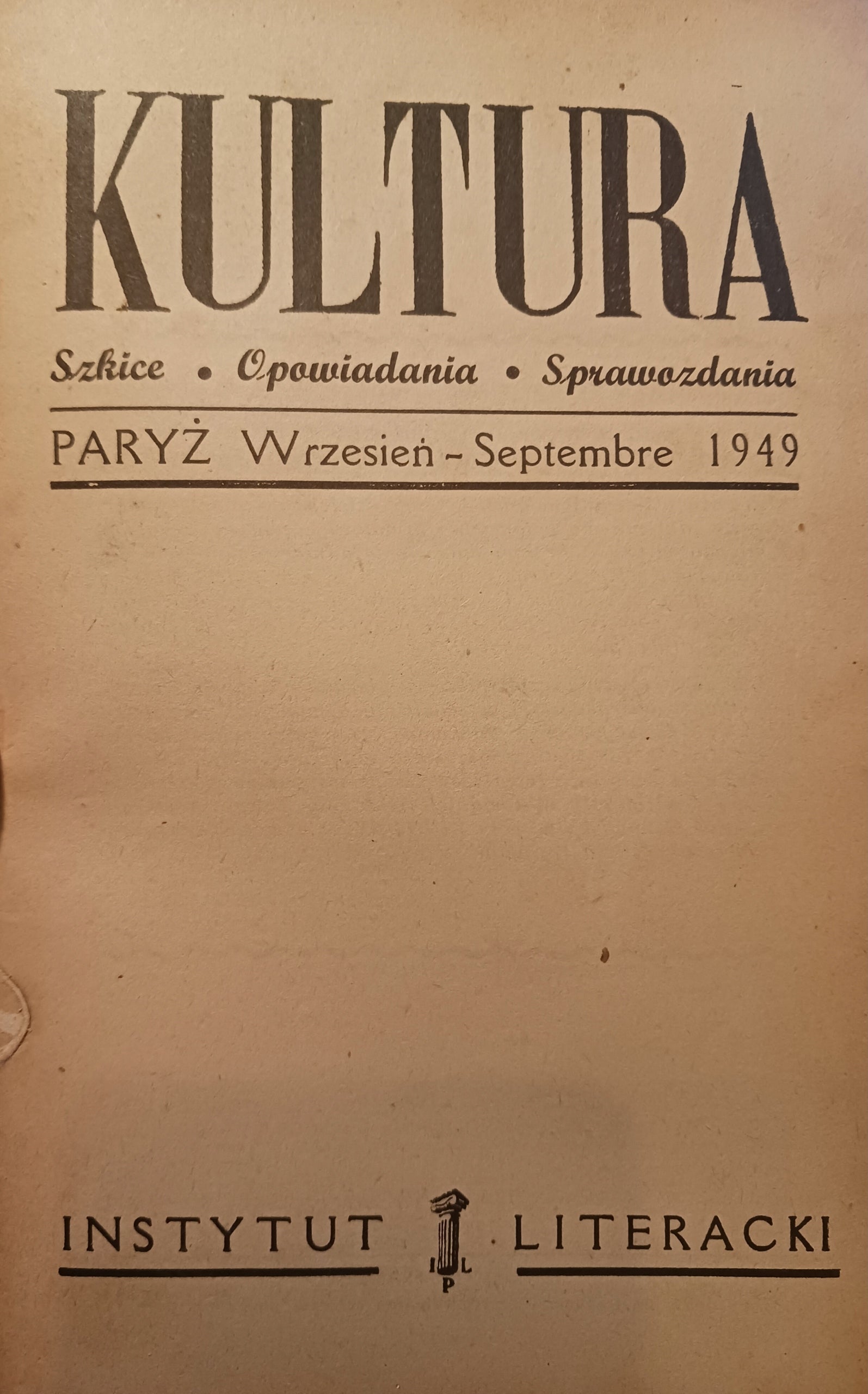 Kultura. Szkice, opowiadania, sprawozdania Nr 6/23 [Paryż 1949]