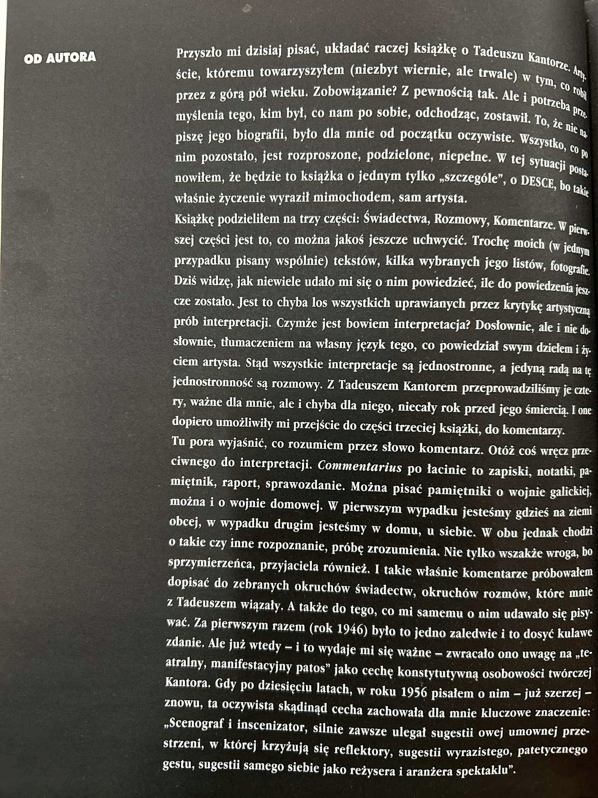 Deska. Chciałbym aby kiedyś... Tadeusz Kantor - Mieczysław Porębski
