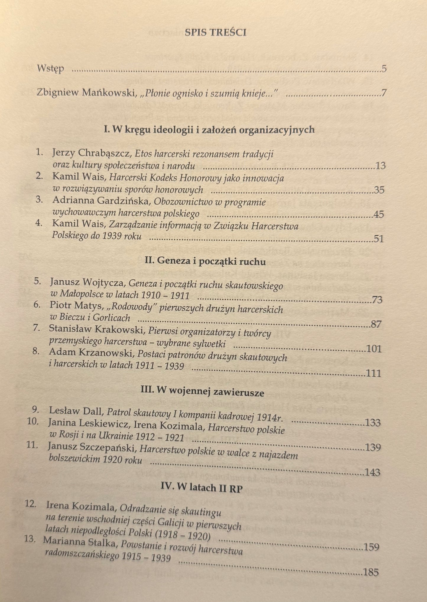 Z dziejów ruchu harcerskiego Studia Szkice Materiały Zygmunt P. Mańkowski