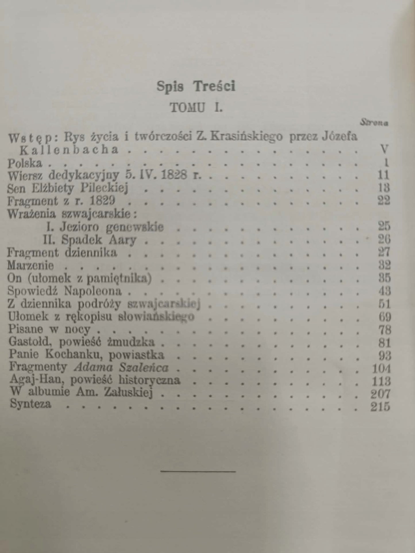 Zygmunt Krasiński Pisma T. 1-4 [wstęp Józef Kallenbach] [przedwojenne 1922]