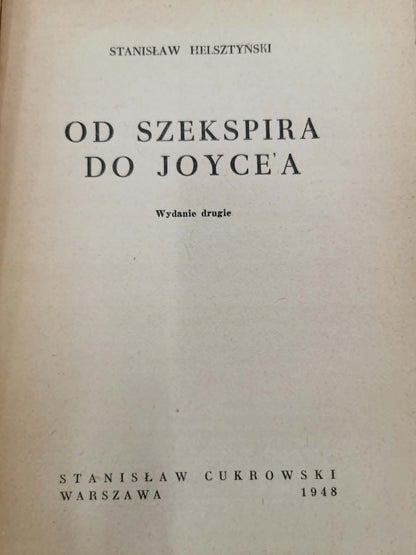 Od Szekspira do Joyce'a, S. Helsztyński [1948]