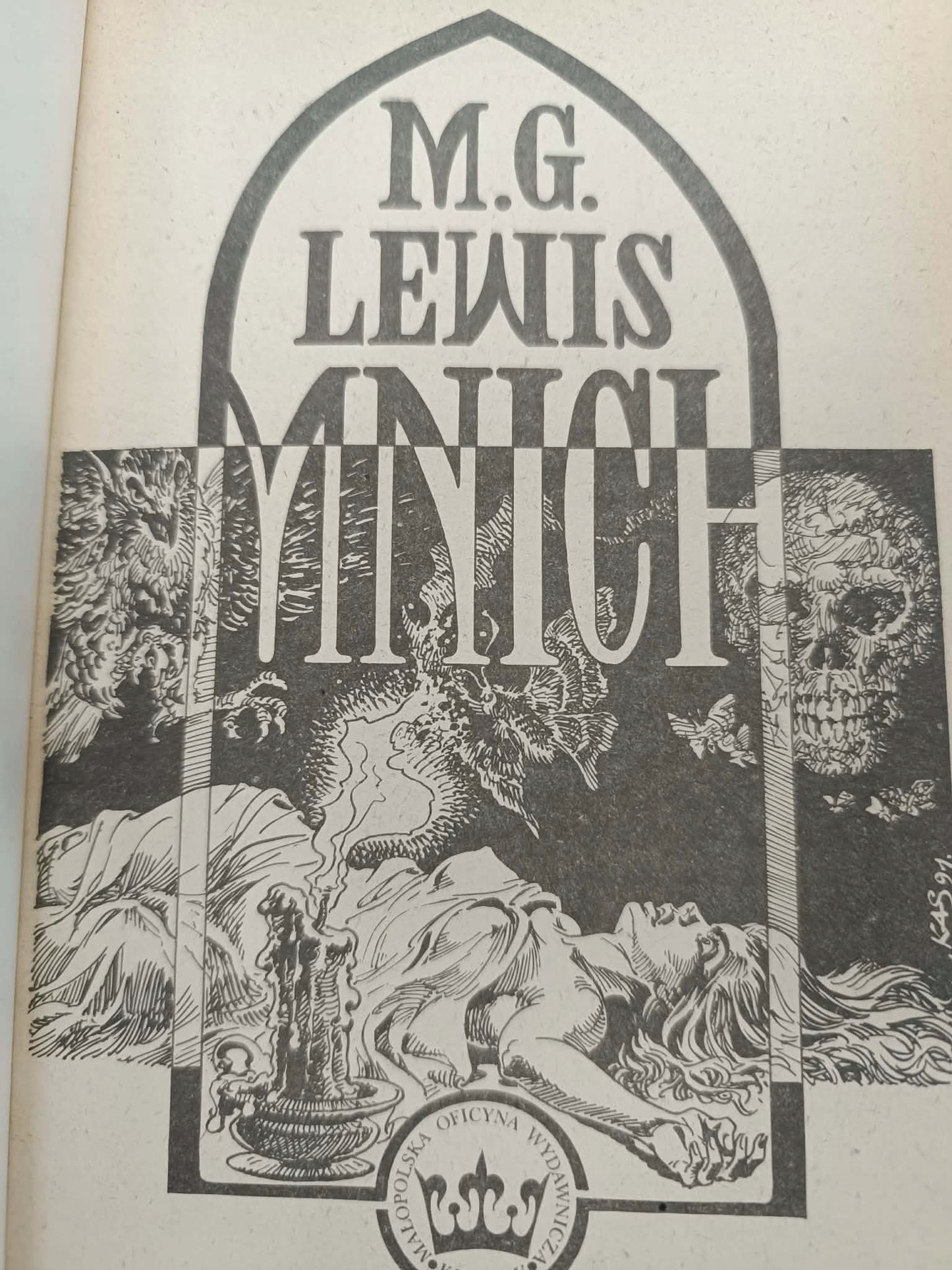 Mnich, Romans Grozy, M. G. Lewis