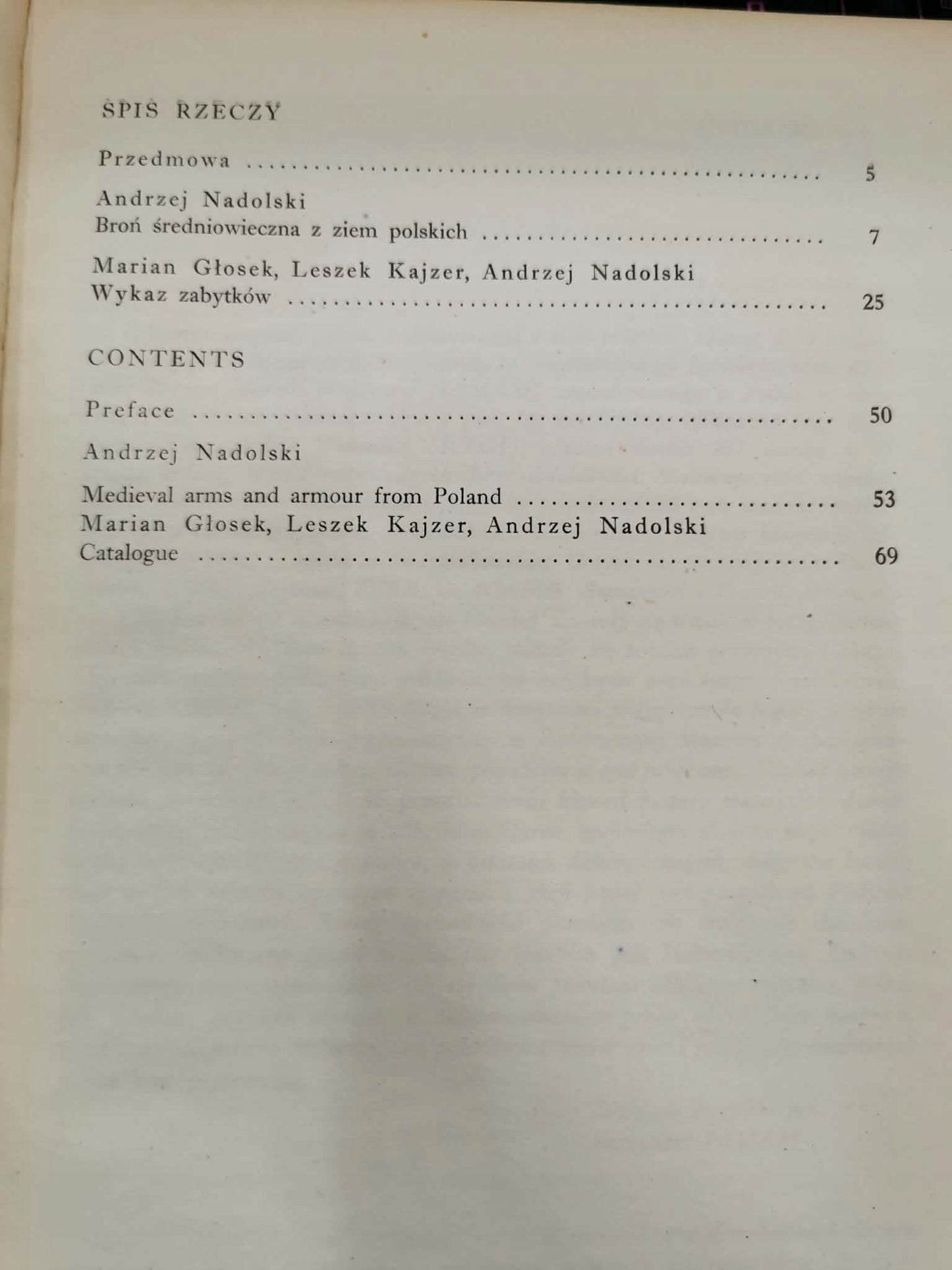 Broń średniowieczna z ziem polskich, katalog 1978