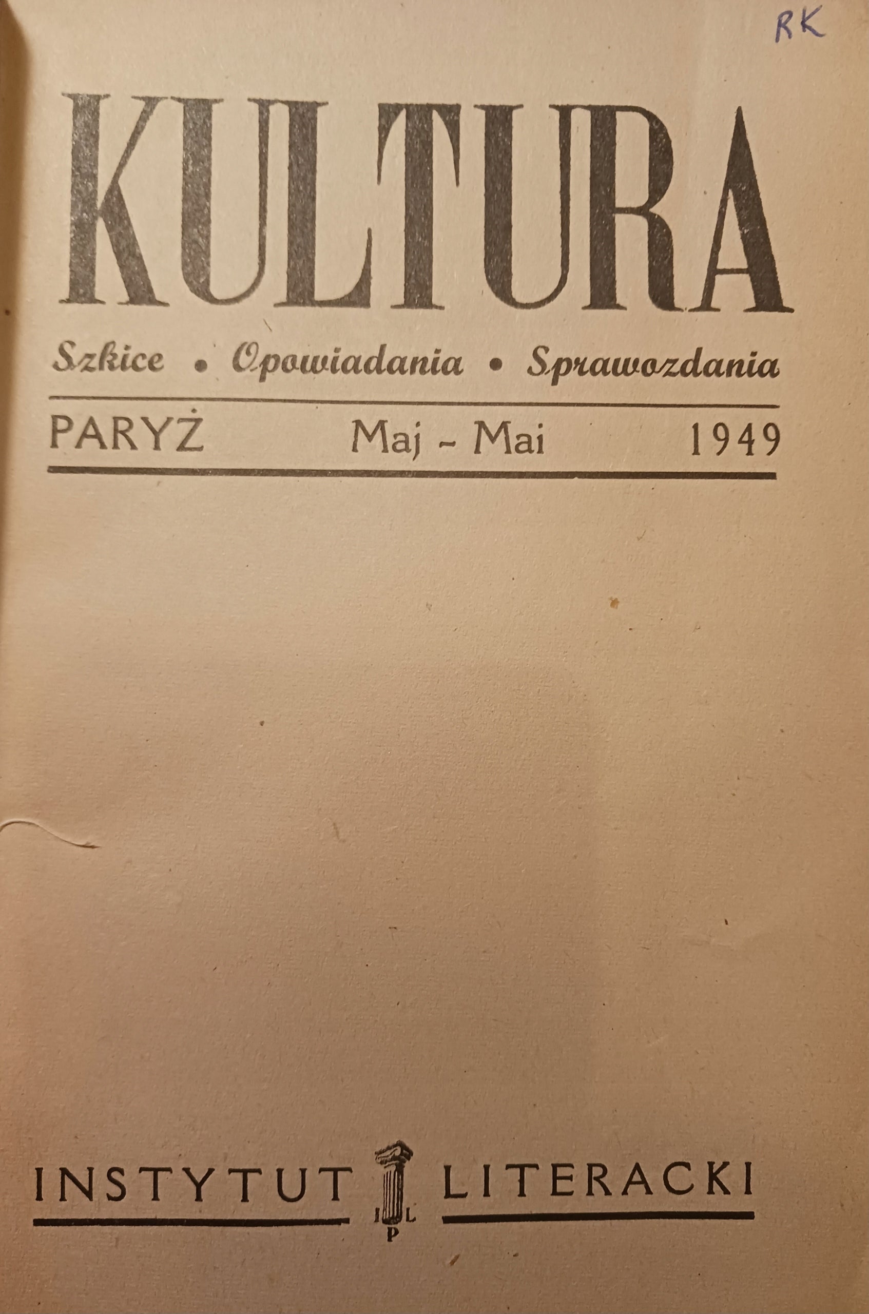 Kultura. Szkice, opowiadania, sprawozdania Nr 2/19 [Paryż 1949]