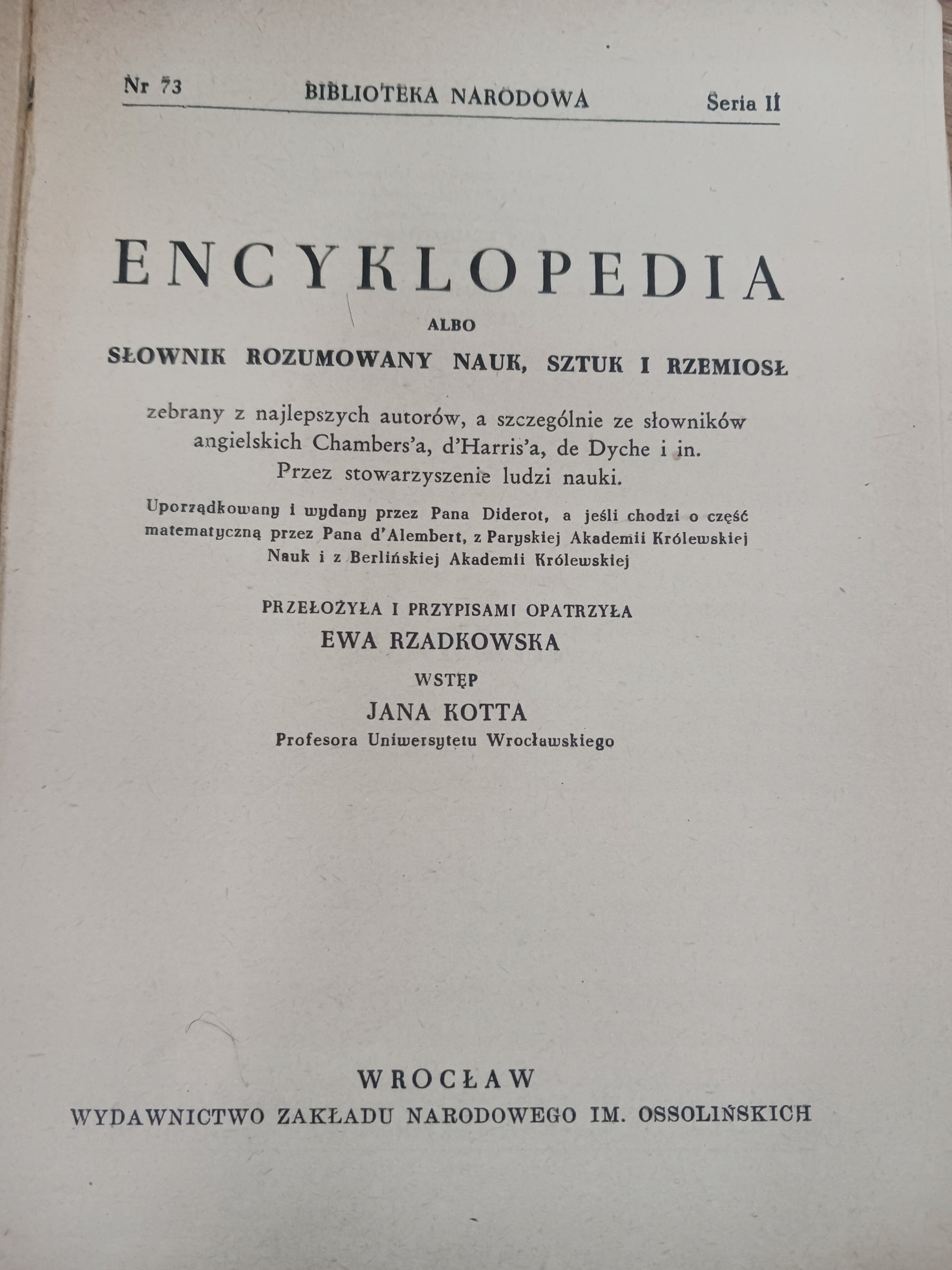 Encyklopedia albo słownik rozumowany nauk, sztuk i rzemiosł [BN]