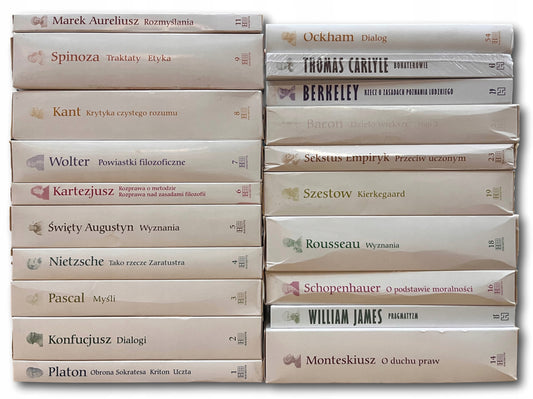 Biblioteka filozofów x20 zestaw Obrona Sokratesa, Kriton, Uczta Platon +...