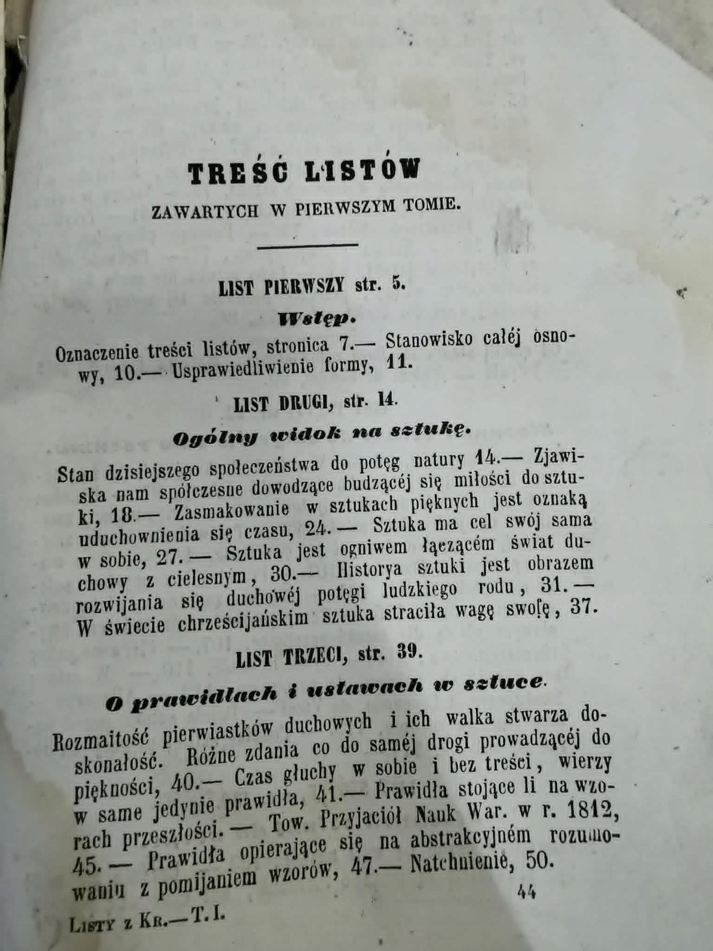 Listy z Krakowa, J. Kremer [t. I][1869]