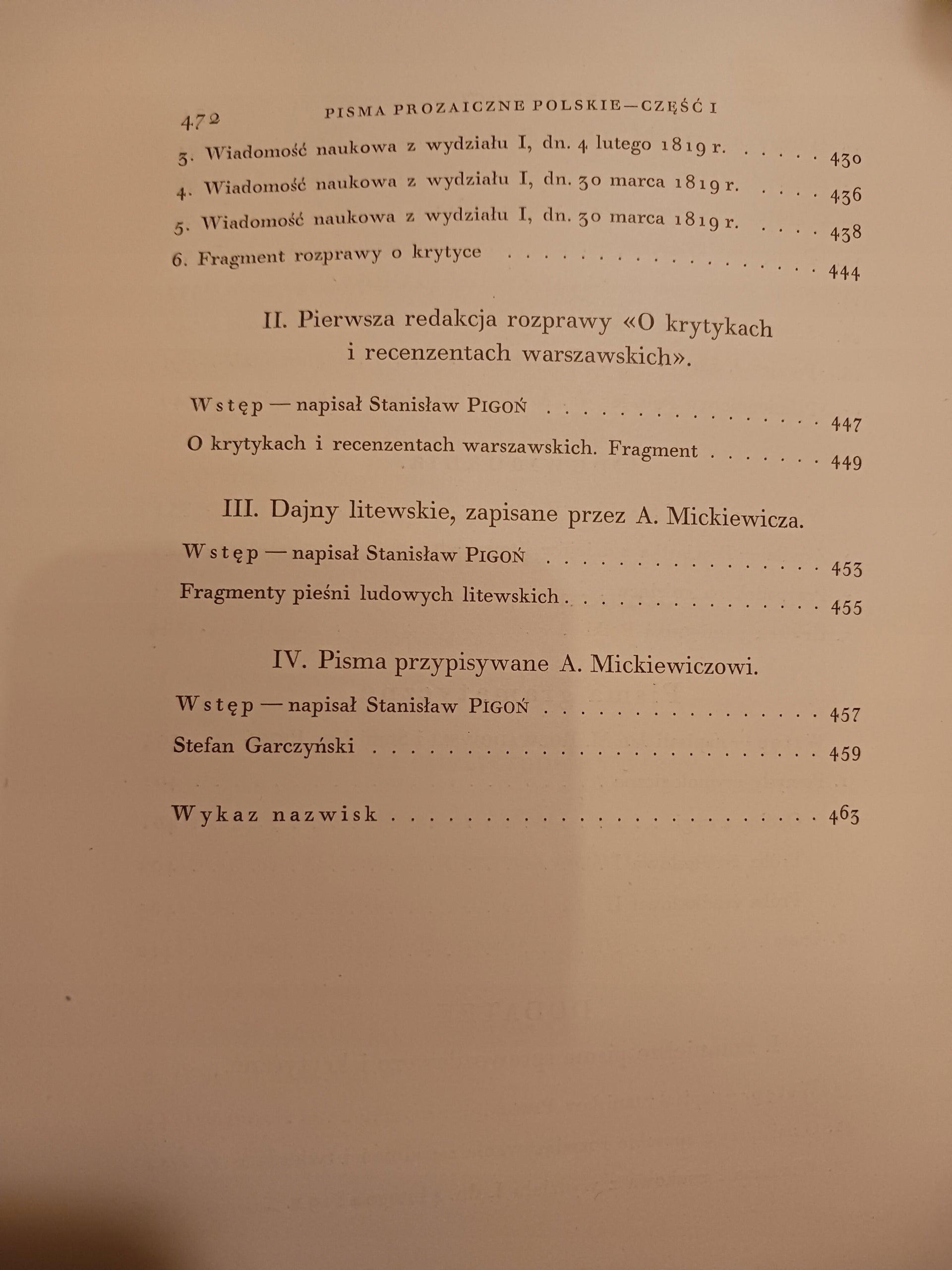 Adama Mickiewicza Dzieła wszystkie Tom V [Warszawa 1933 rok]
