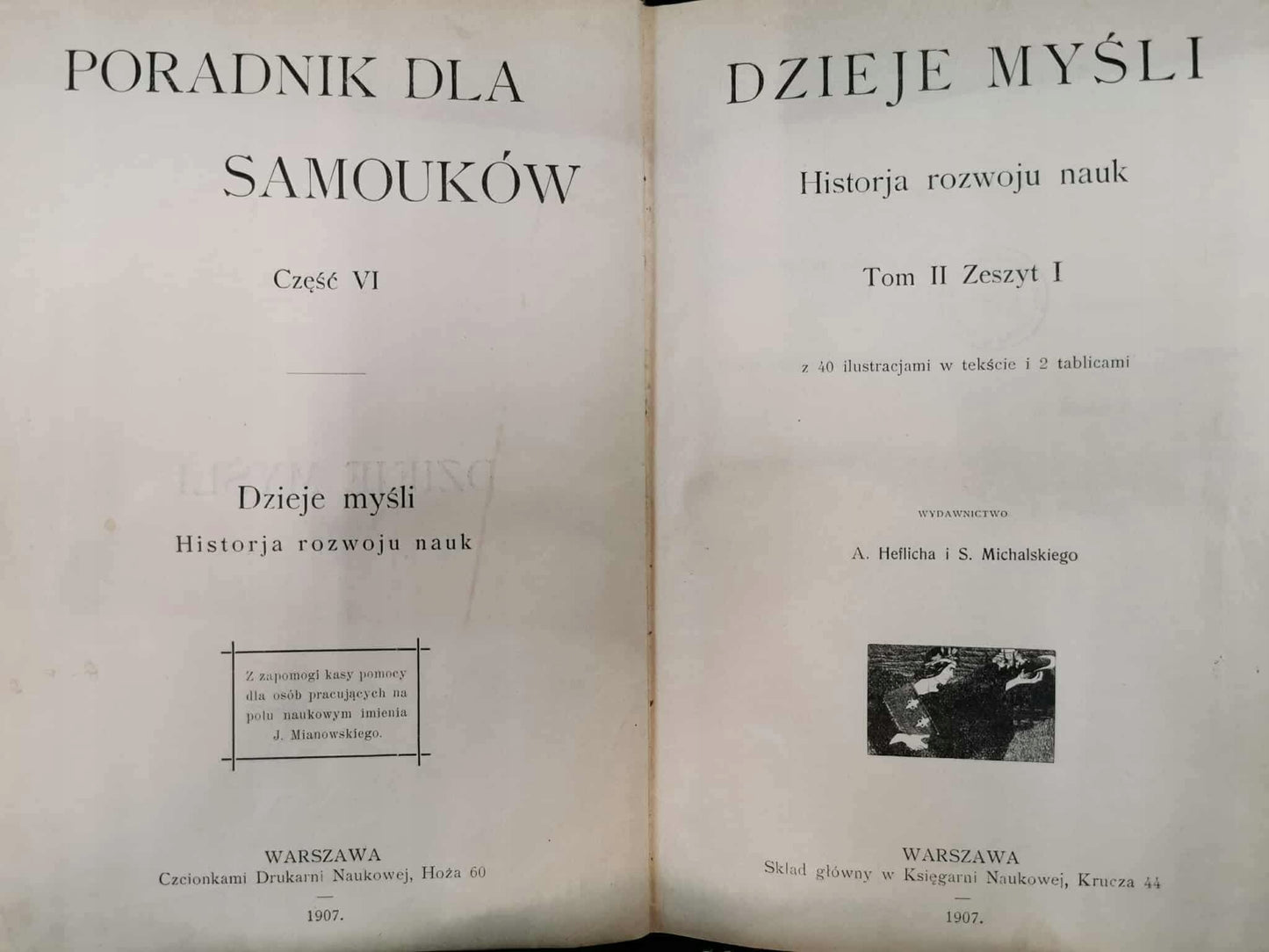 Dzieje Myśli. Historia rozwoju nauk, tom II Zeszyt I [1907]