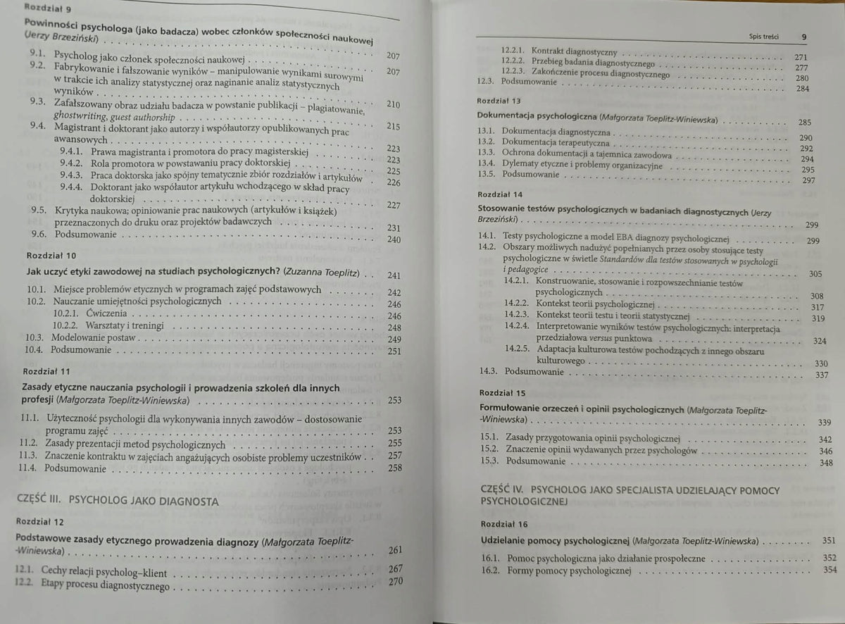 Etyka zawodu psychologa, Praca zbiorowa, PWN