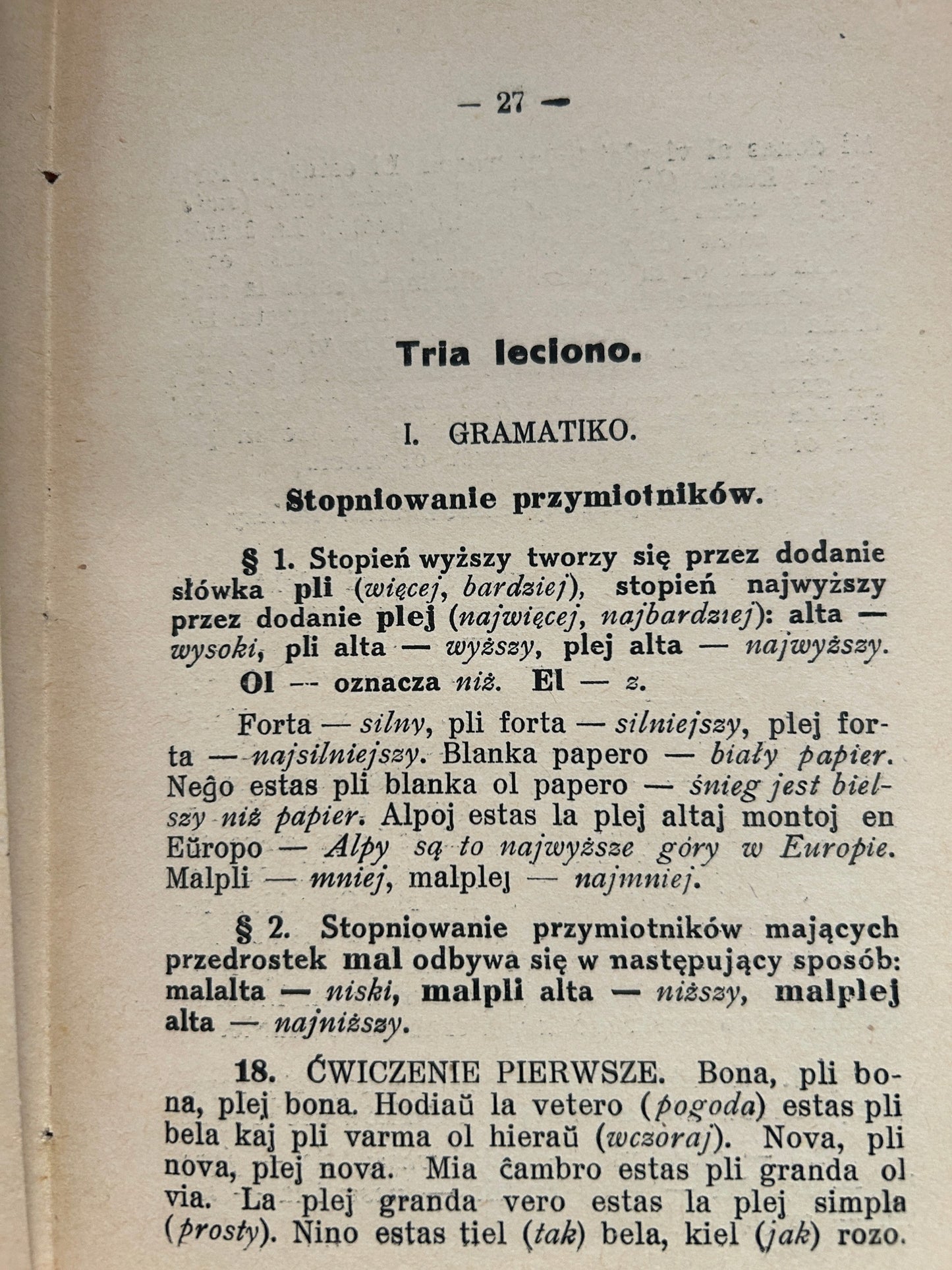 Język esperanto dla Polaka bez pomocy nauczyciela-Józef Wilder przedwojenna