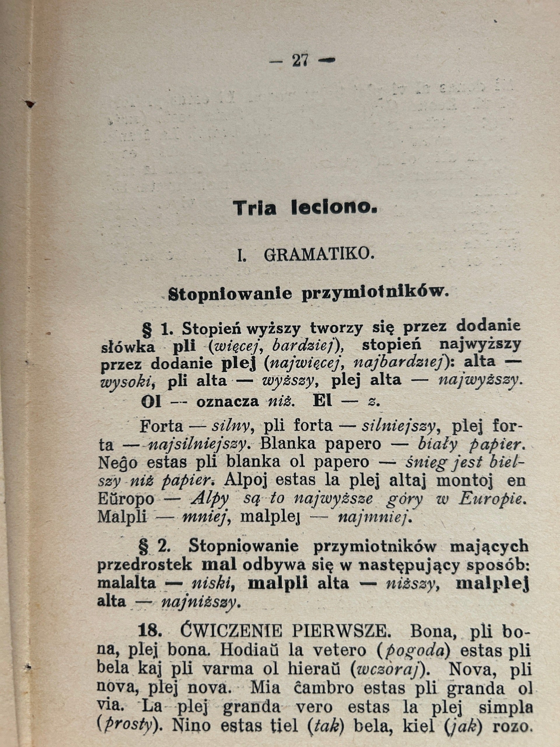 Język esperanto dla Polaka bez pomocy nauczyciela-Józef Wilder przedwojenna
