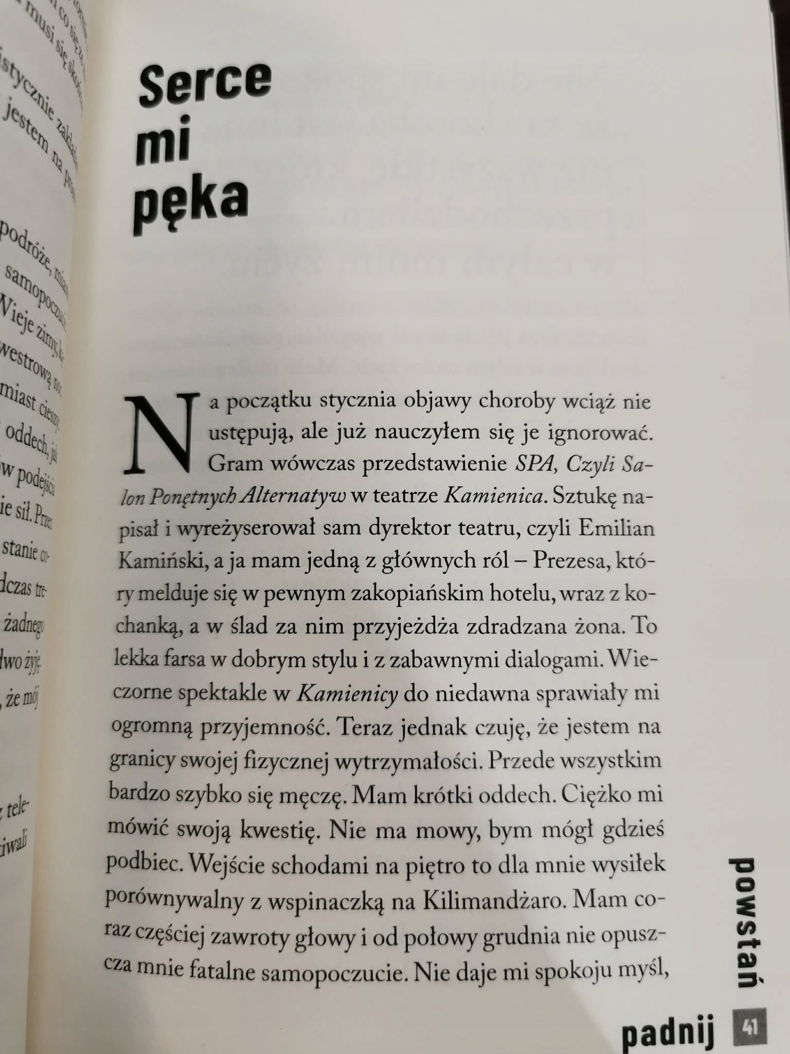 Padnij powstań, Życie po udarze, Jacek Rozenek
