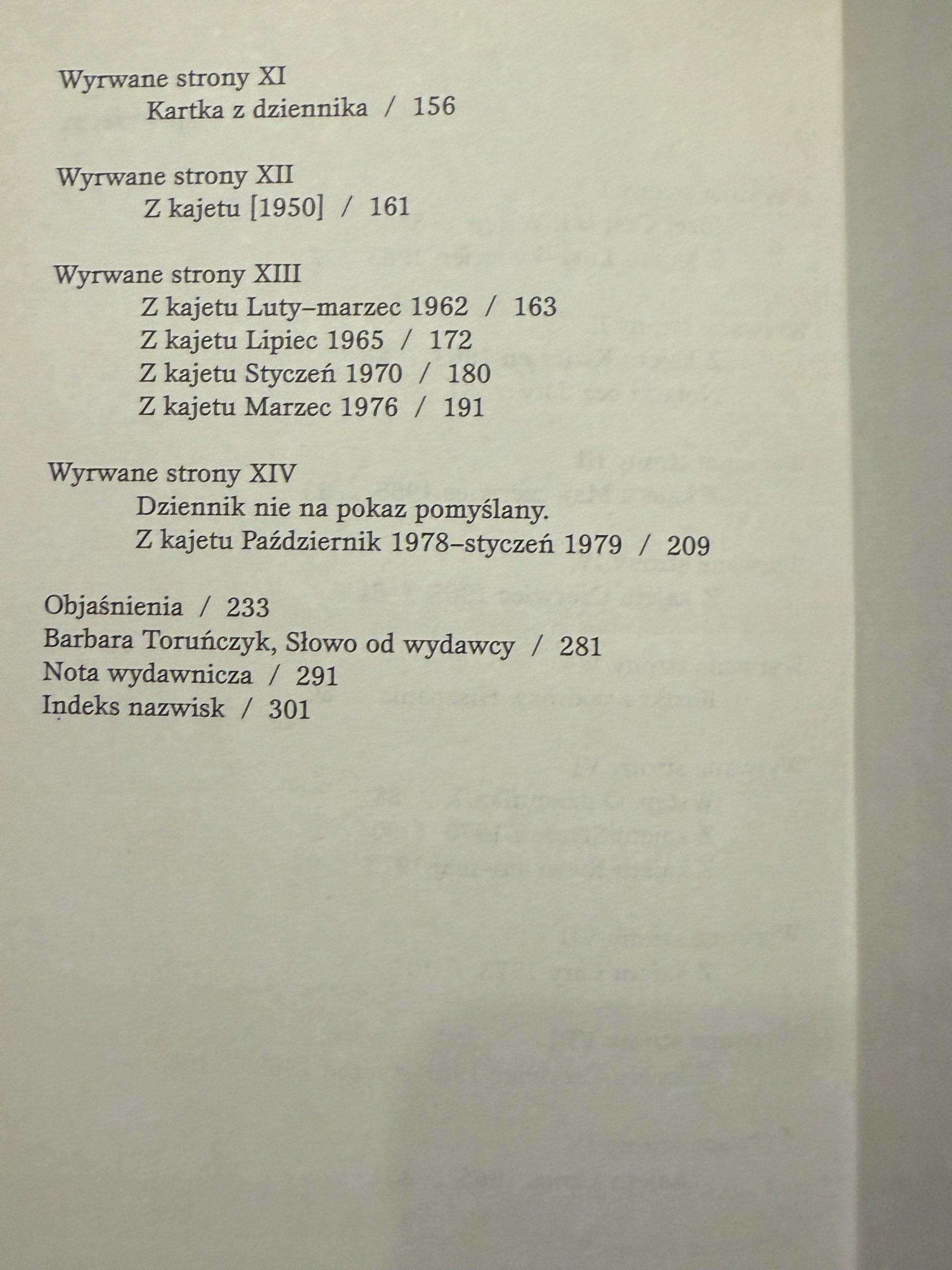 Wyrwane strony Czapski Józef