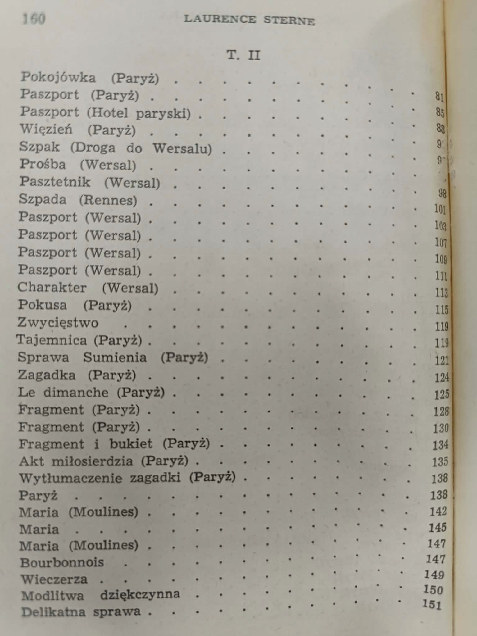Laurence Sterne, Podróż sentymentalna Nr 174, Seria II