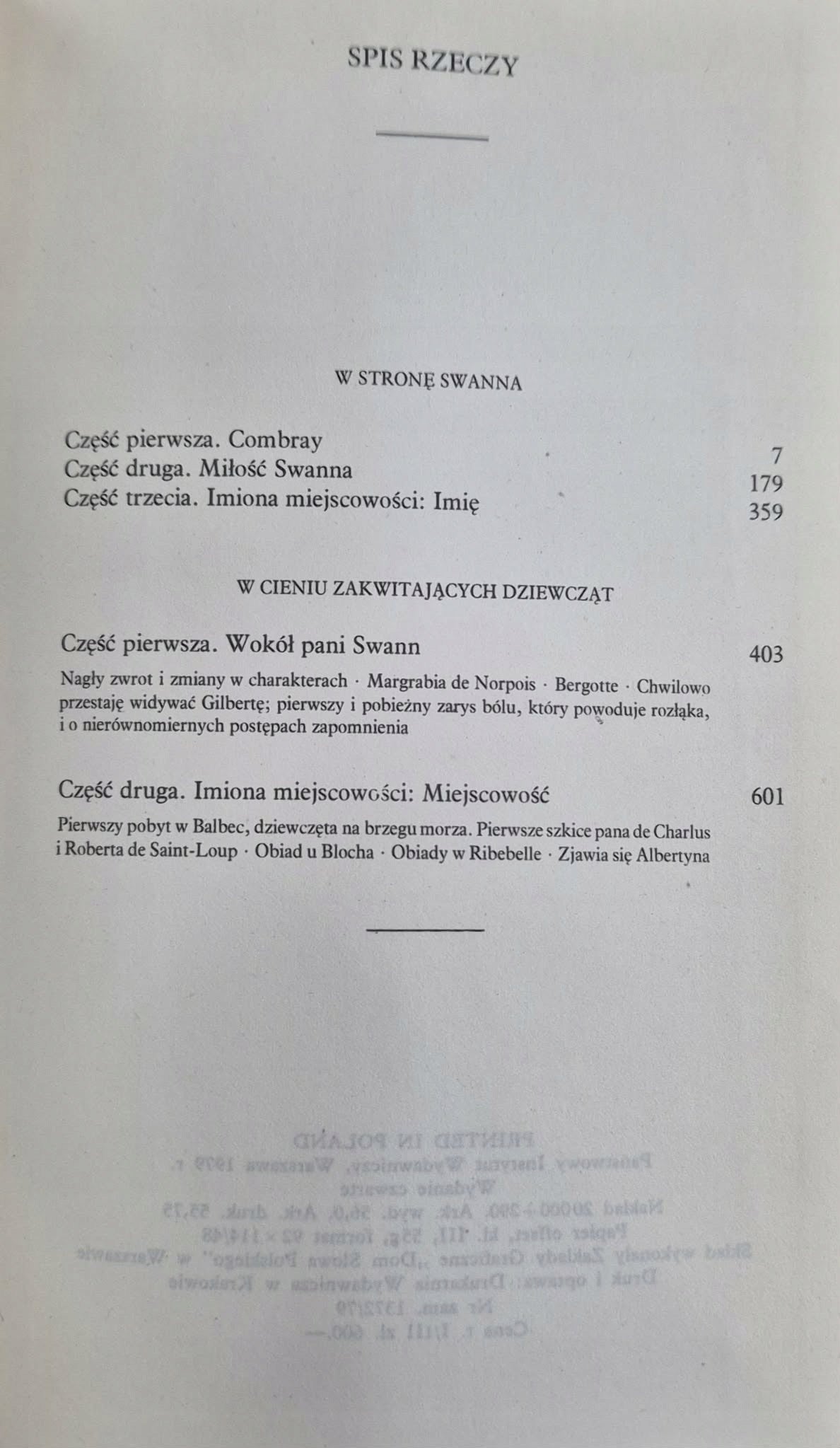 Komplet W poszukiwaniu straconego czasu t. 1-7 Marcel Proust [wyd. PIW]