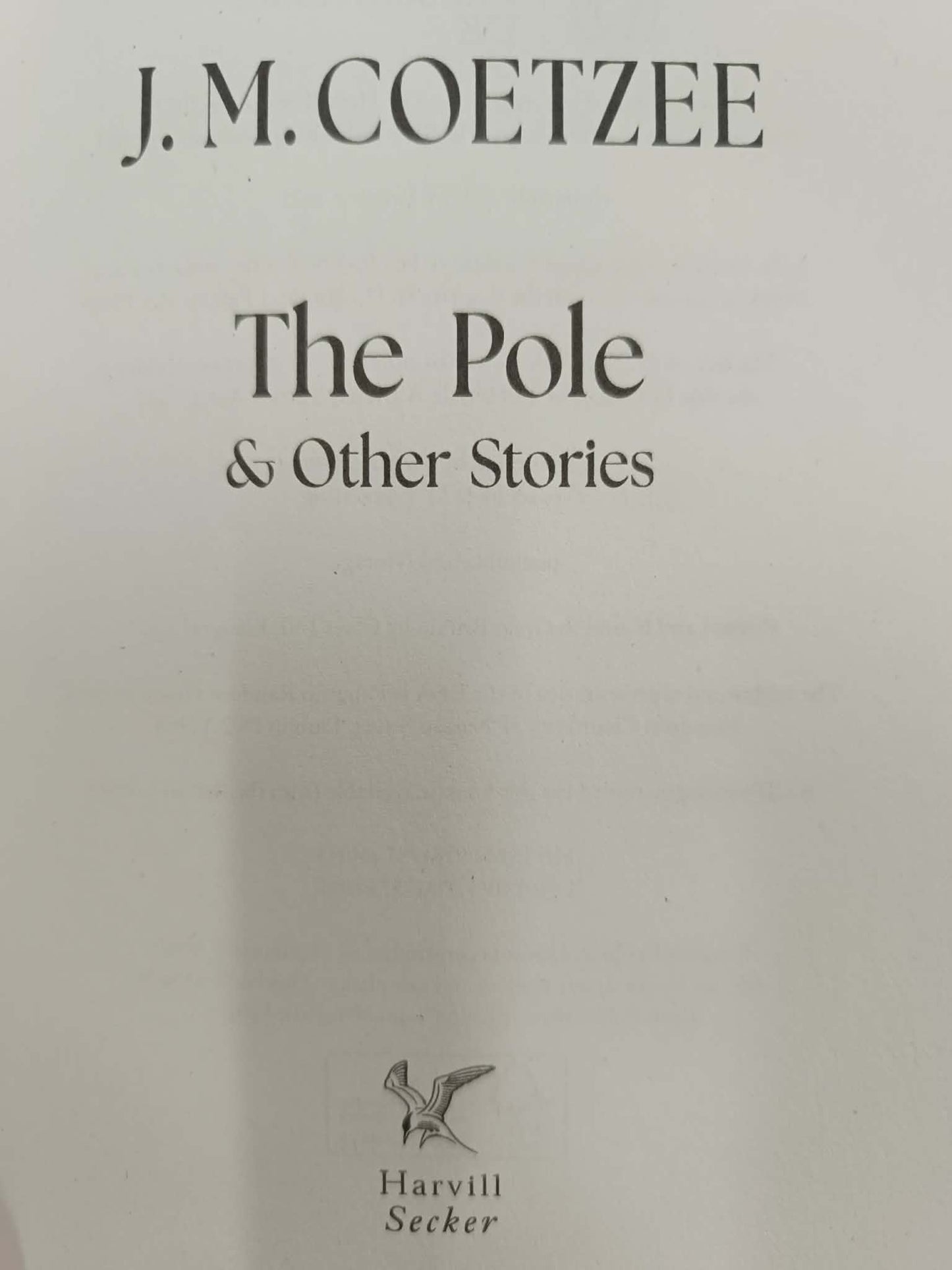The Pole and Other Stories J.M. Coetzee