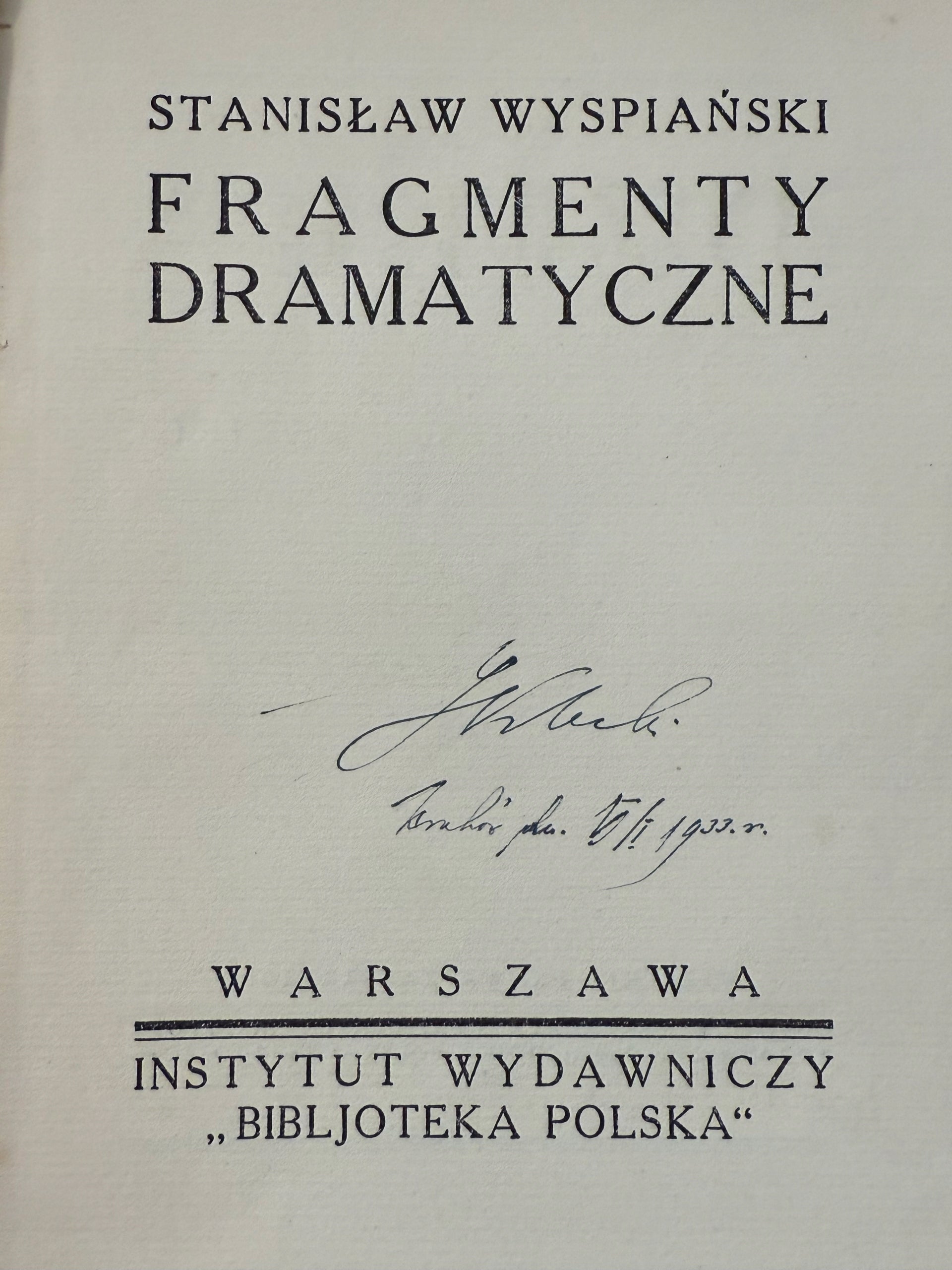 Dzieła Tom szósty Stanislaw Wyspiański [1931 r.]
