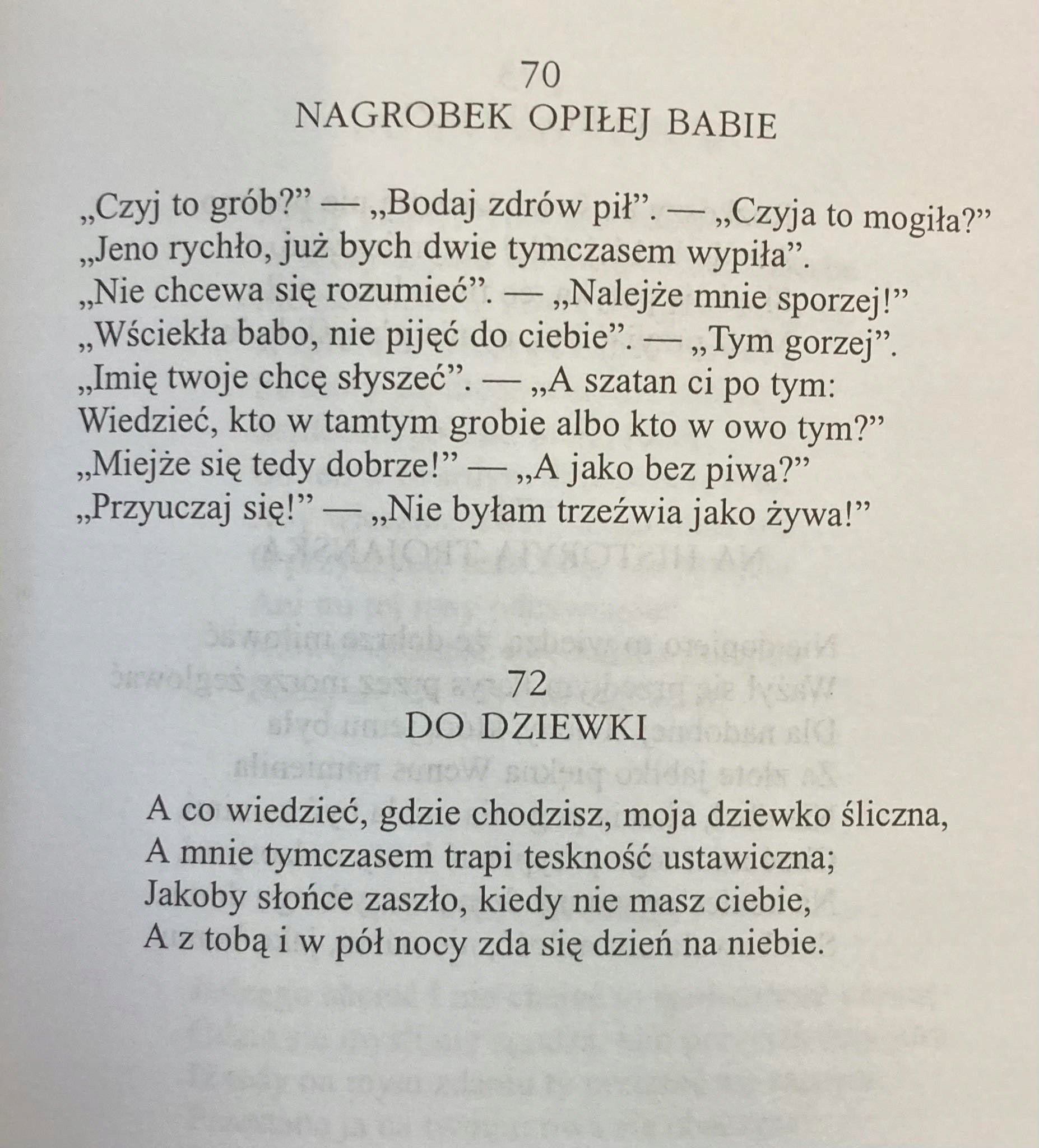 DZIEŁA WYBRANE FRASZKI PIEŚNI - ZIELONA SOWA JAN KOCHANOWSKI