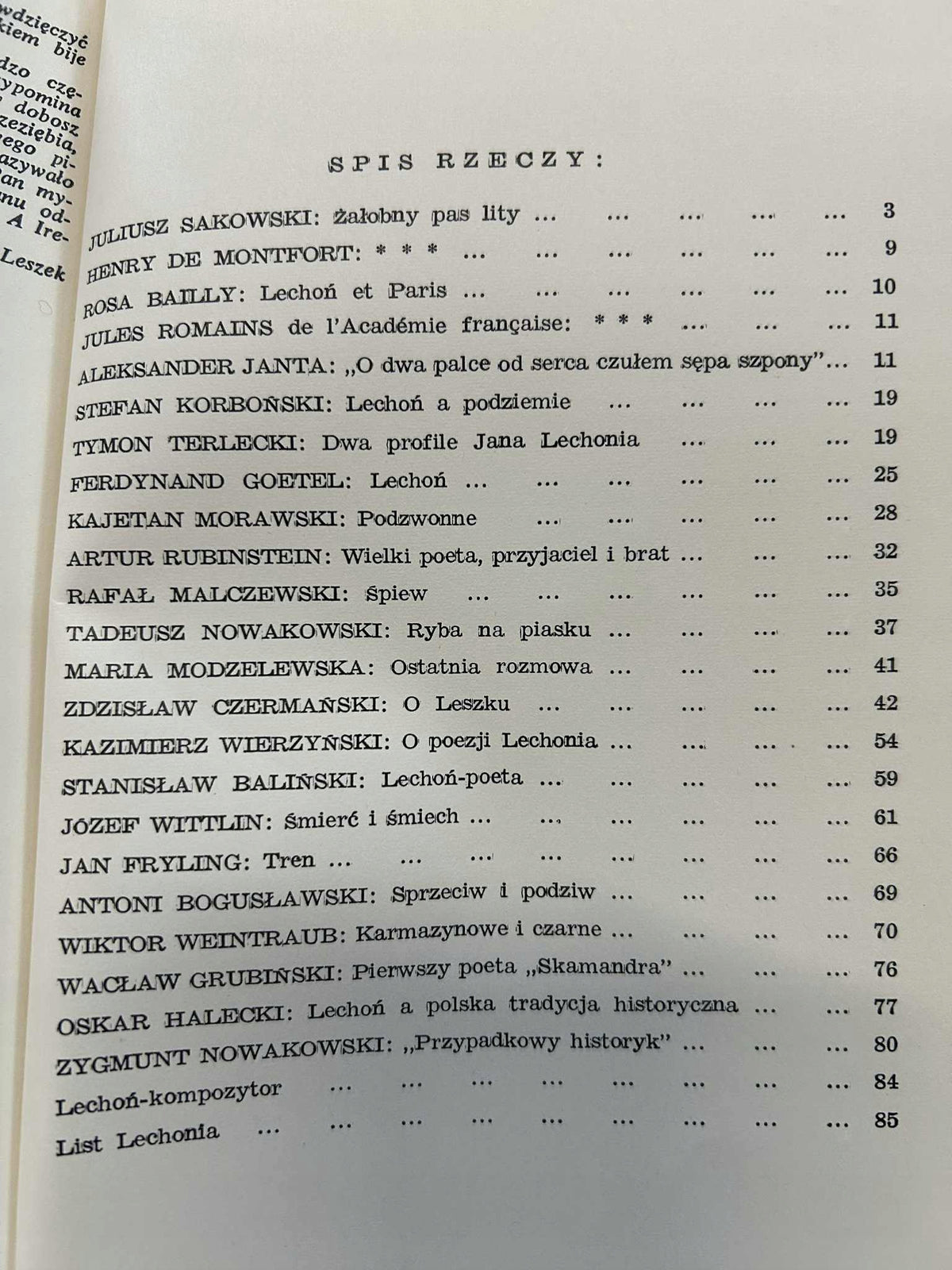 Pamięci Jana Lechonia - Praca zbiorowa