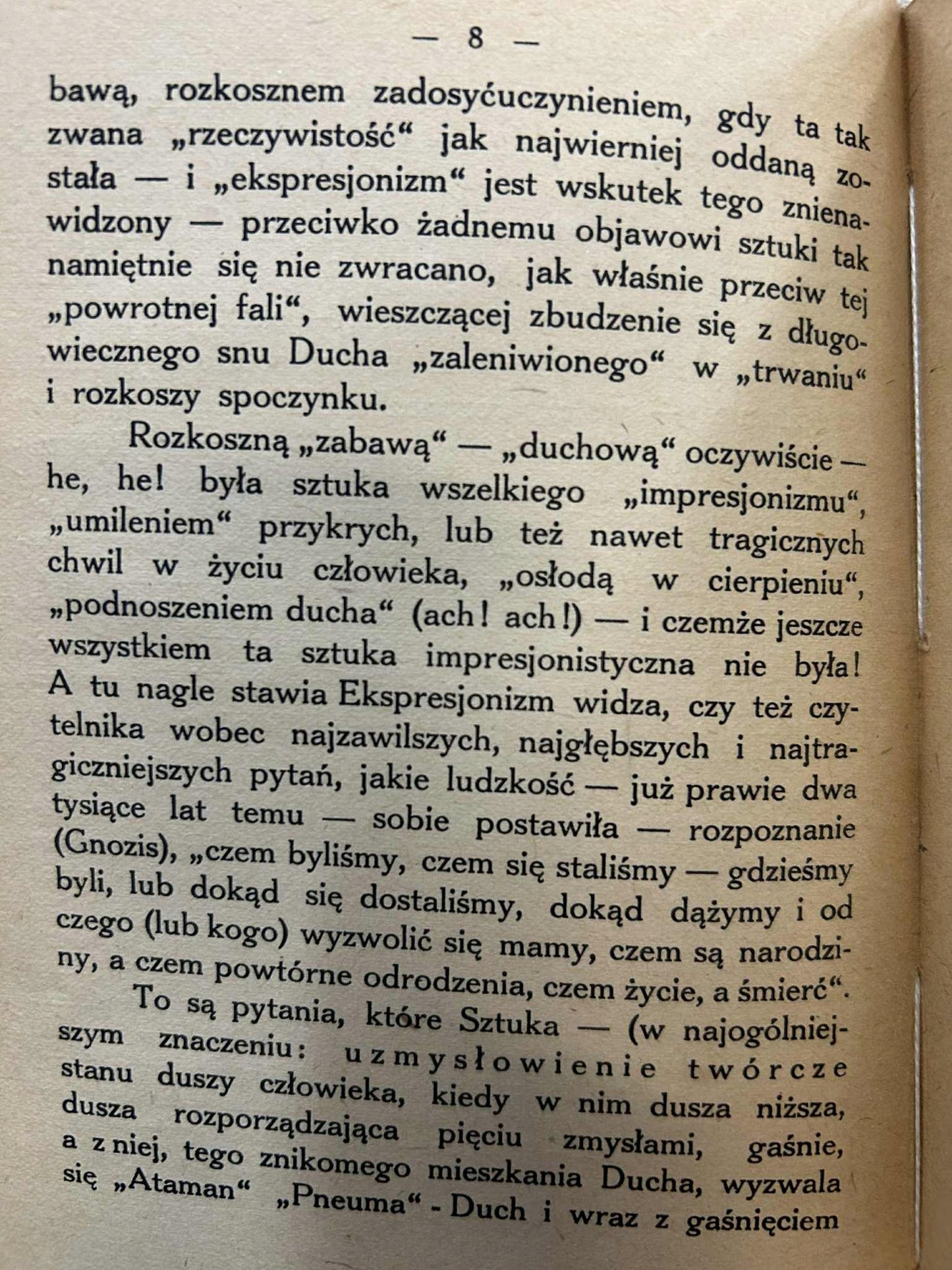 Ekspresjonizm, Słowacki i Genezis z Ducha - Stanisław Przybyszewski [1918]