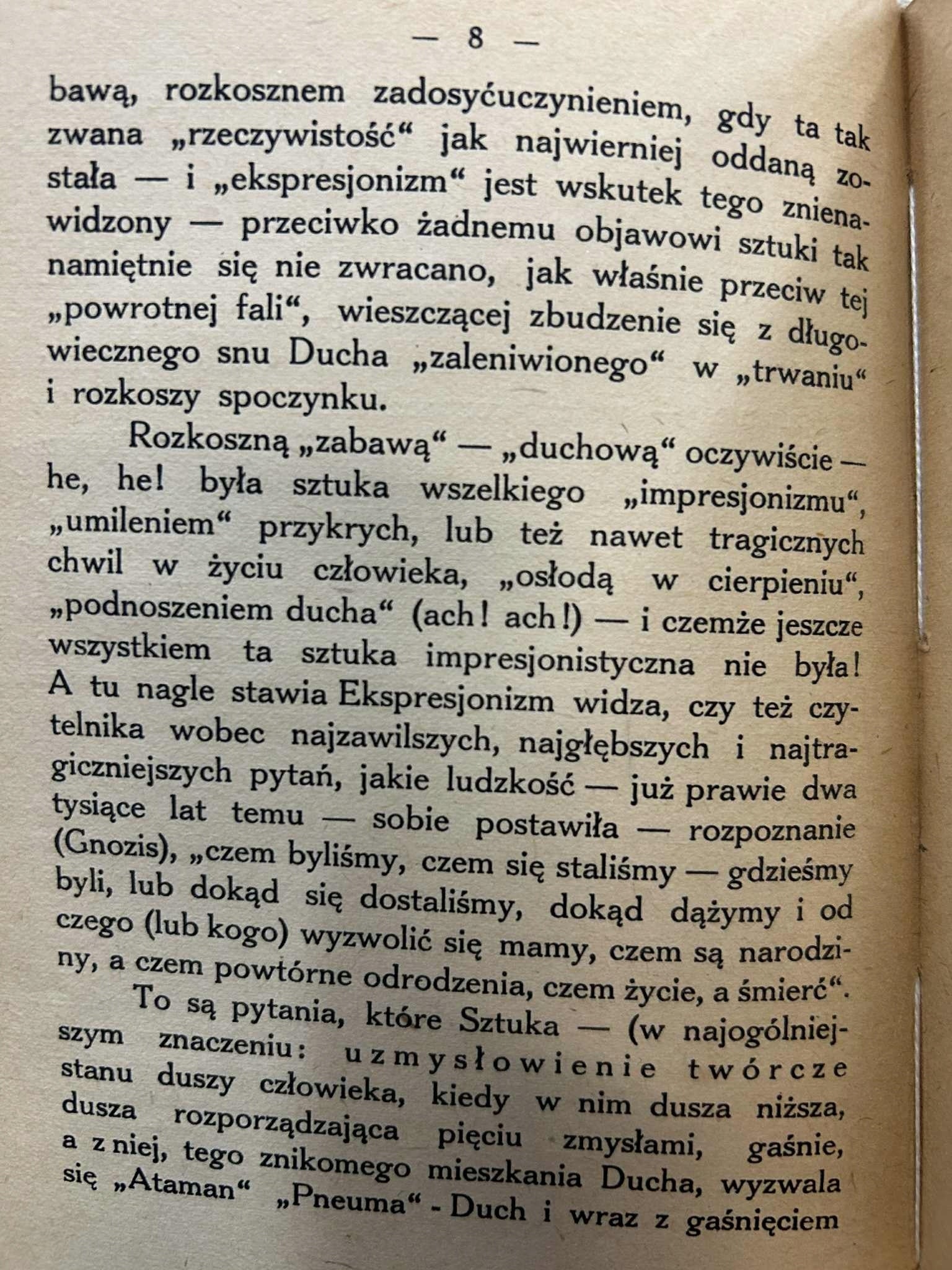 Ekspresjonizm, Słowacki i Genezis z Ducha - Stanisław Przybyszewski [1918]