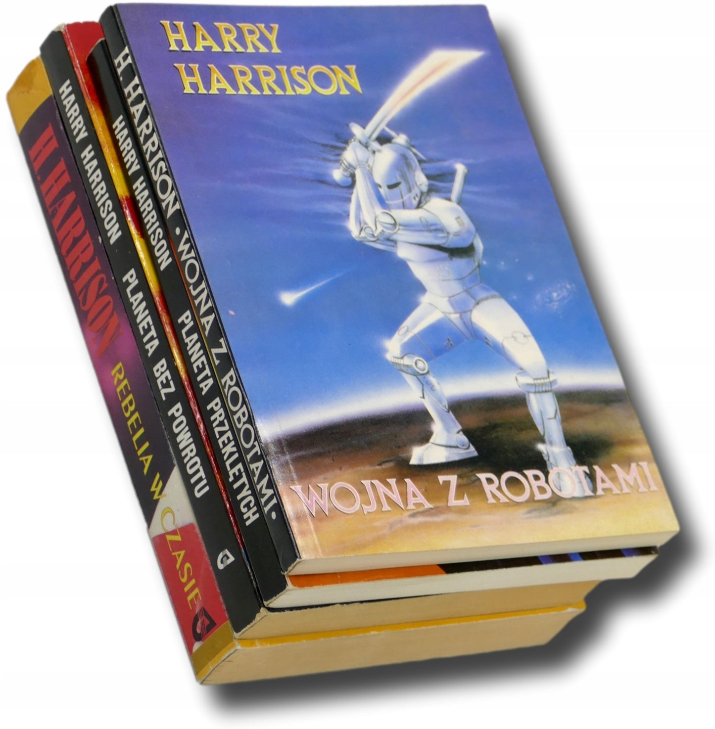 Harry Harrison x4 Wojna z robotami, Planeta przeklętych, Planeta bez ... +