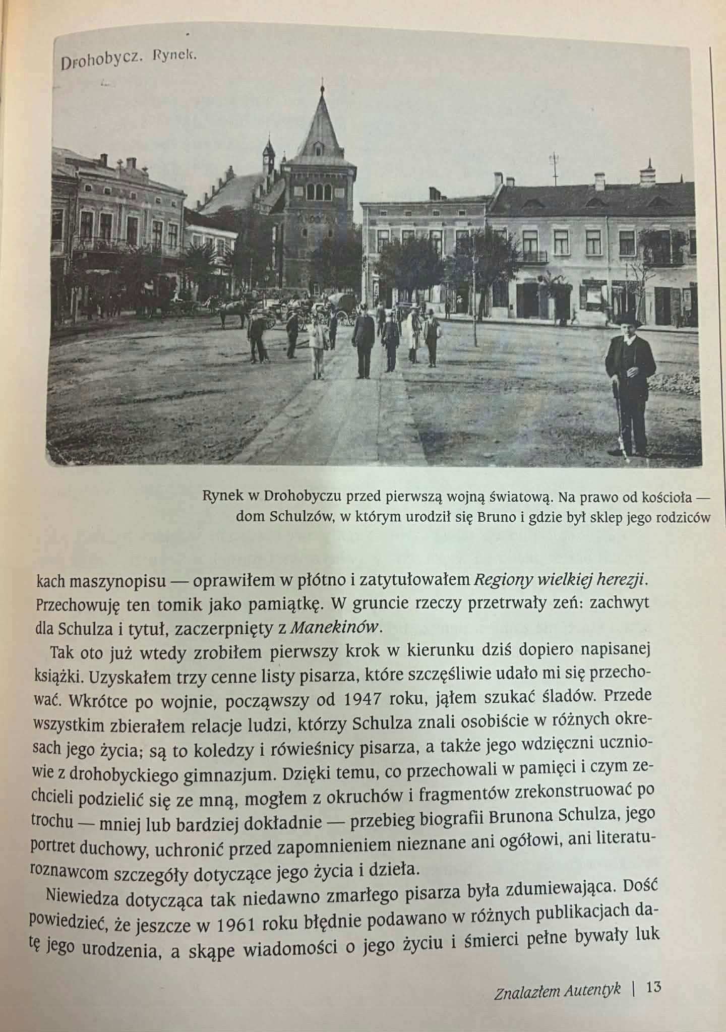 Jerzy Ficowski Regiony wielkiej herezji i okolice Bruno Schulz
