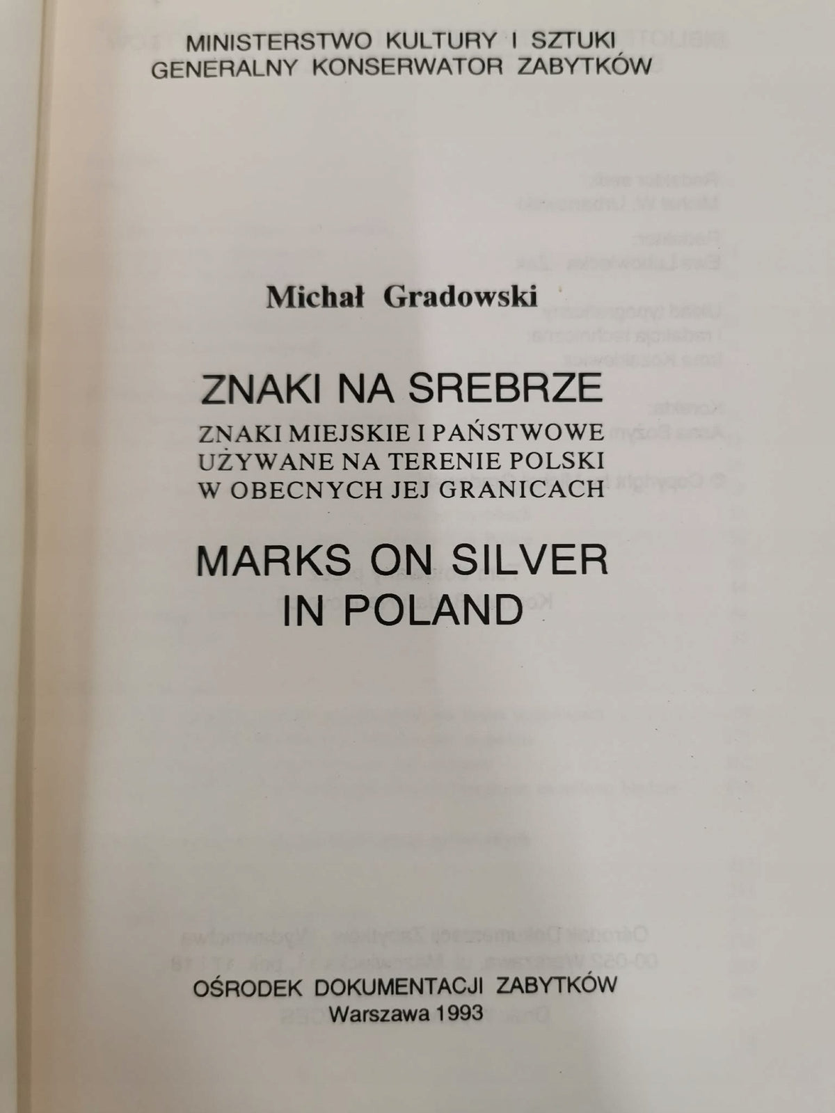 Znaki na srebrze, Michał Gradowski [DEDYKACJA AUTORA]