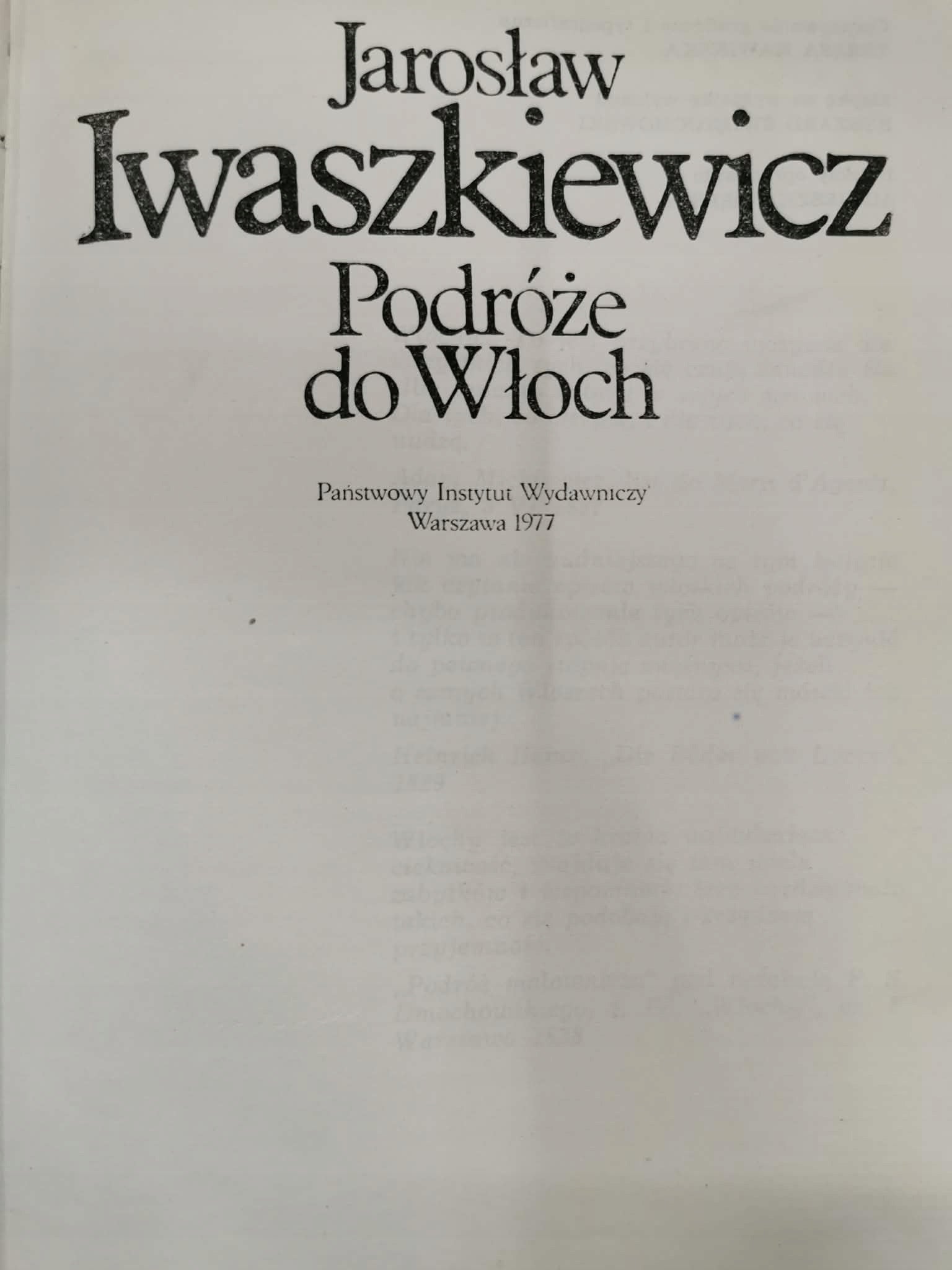Seria Podróże PIW: F. Gregorovius, T. Gautier, J. Iwaszkiewicz