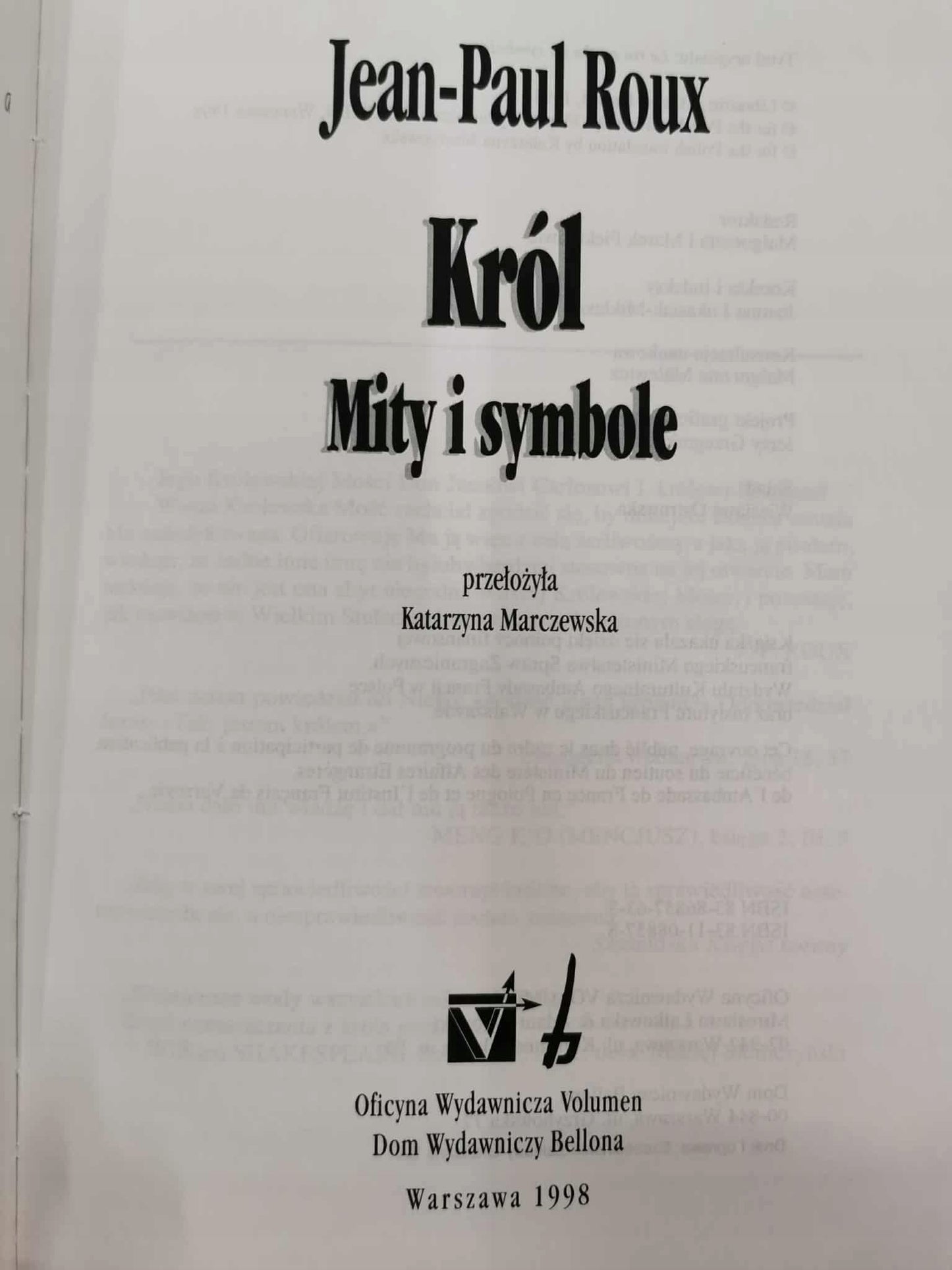 Król. Mity i symbole, Jean-Paul Roux