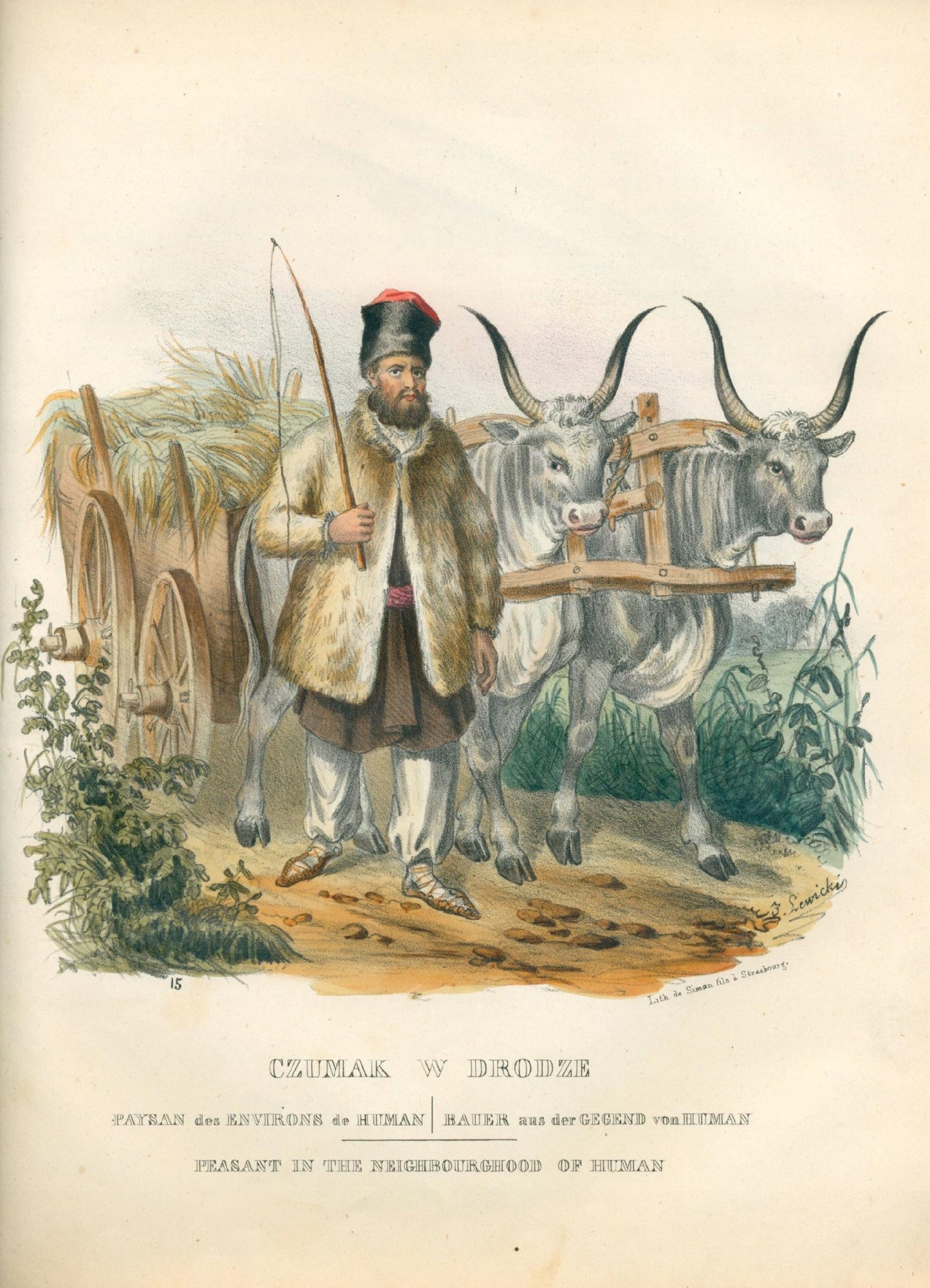 Stroje ludu polskiego, L. Zienkowicz [książka przedwojenna Paryż 1841]