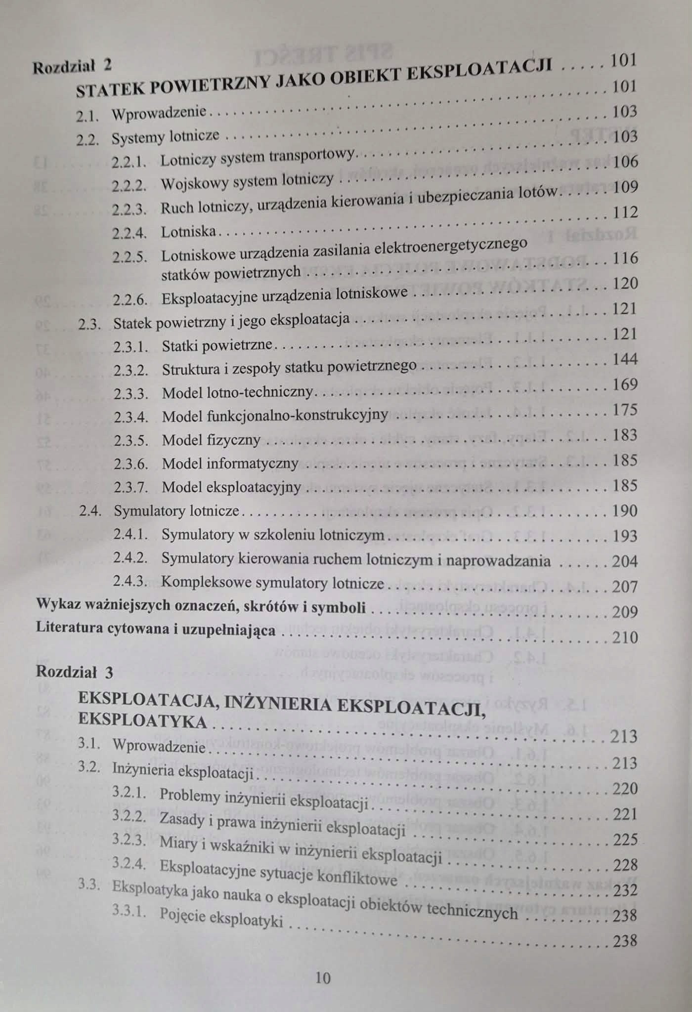 Zestaw 4 książek Podstawy eksploatacji statków powietrznych J. Lewitowicz