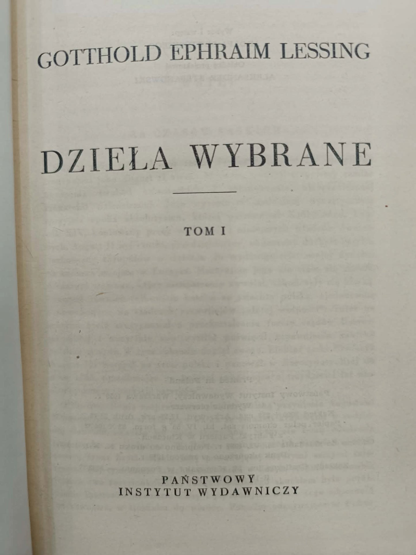 Gotthold Ephraim Lessing, dzieła wybrane, T. 1-3