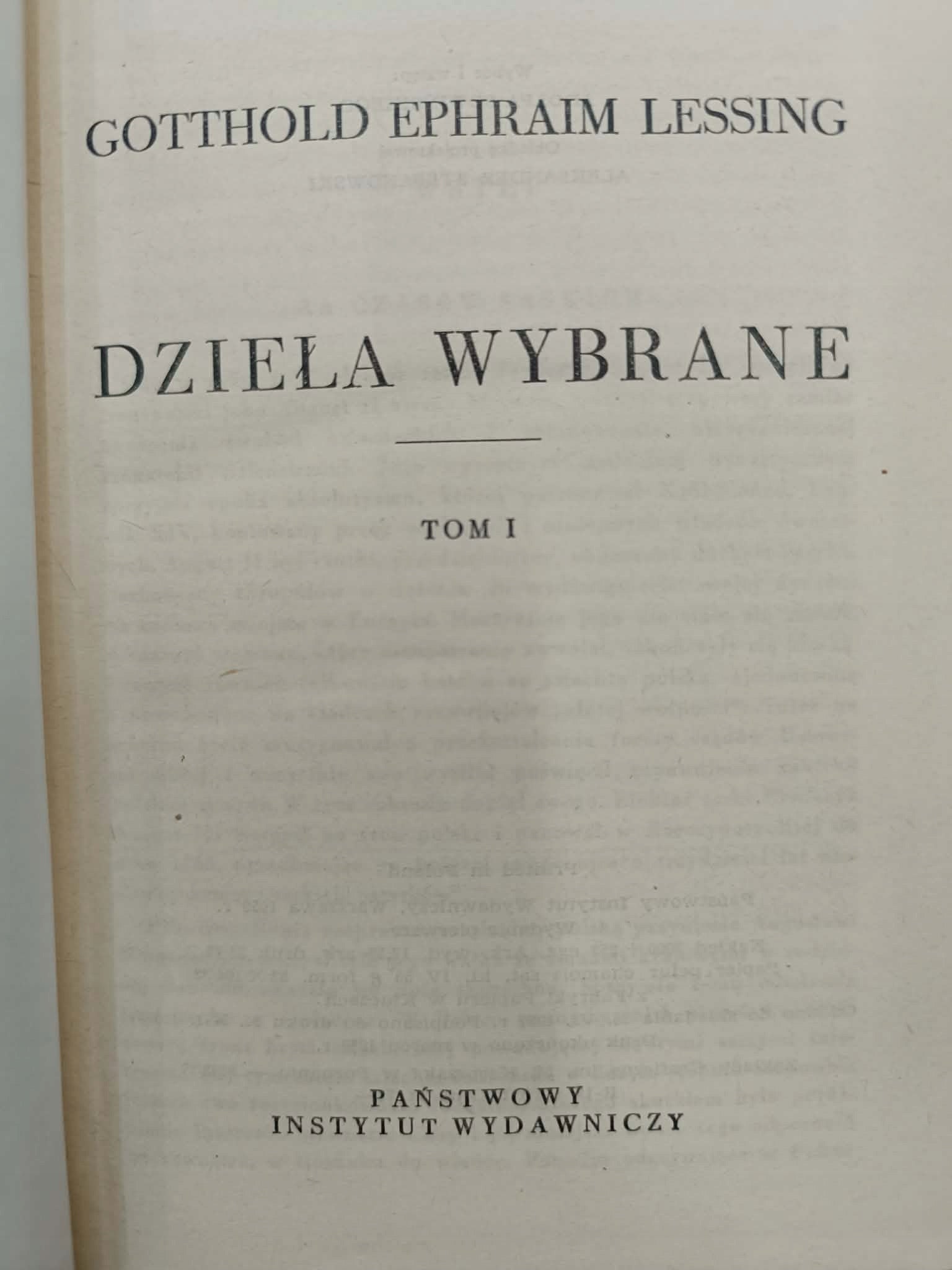 Gotthold Ephraim Lessing, dzieła wybrane, T. 1-3