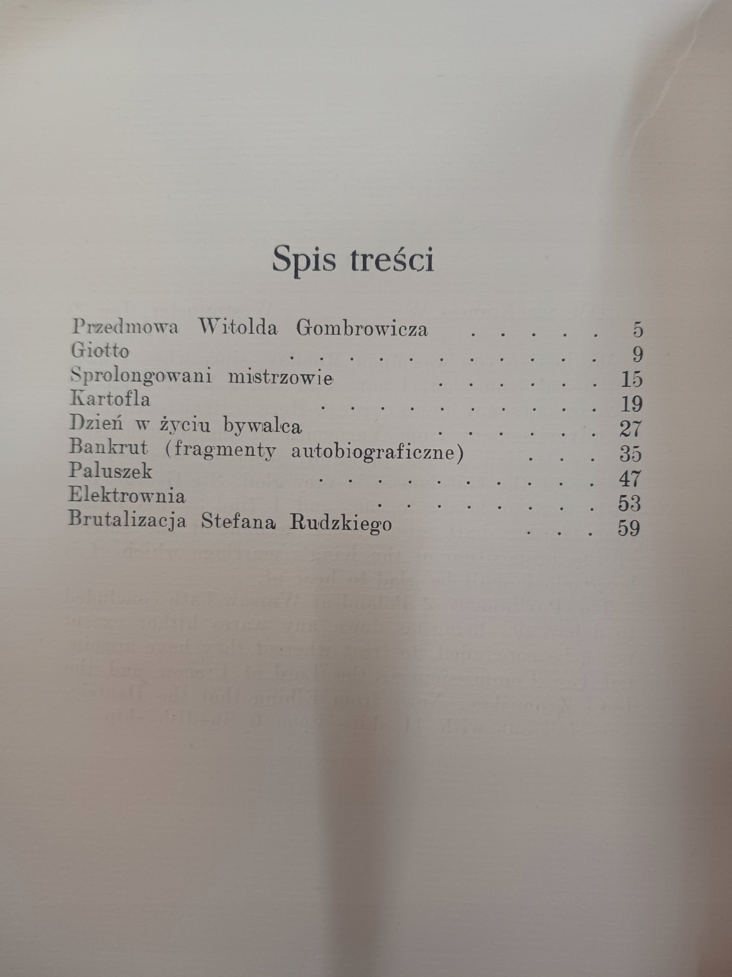 Części mniejszej całości opowiadania Adam Czerniawski