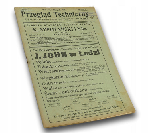 Przegląd techniczny nr 45 Tom LXVI